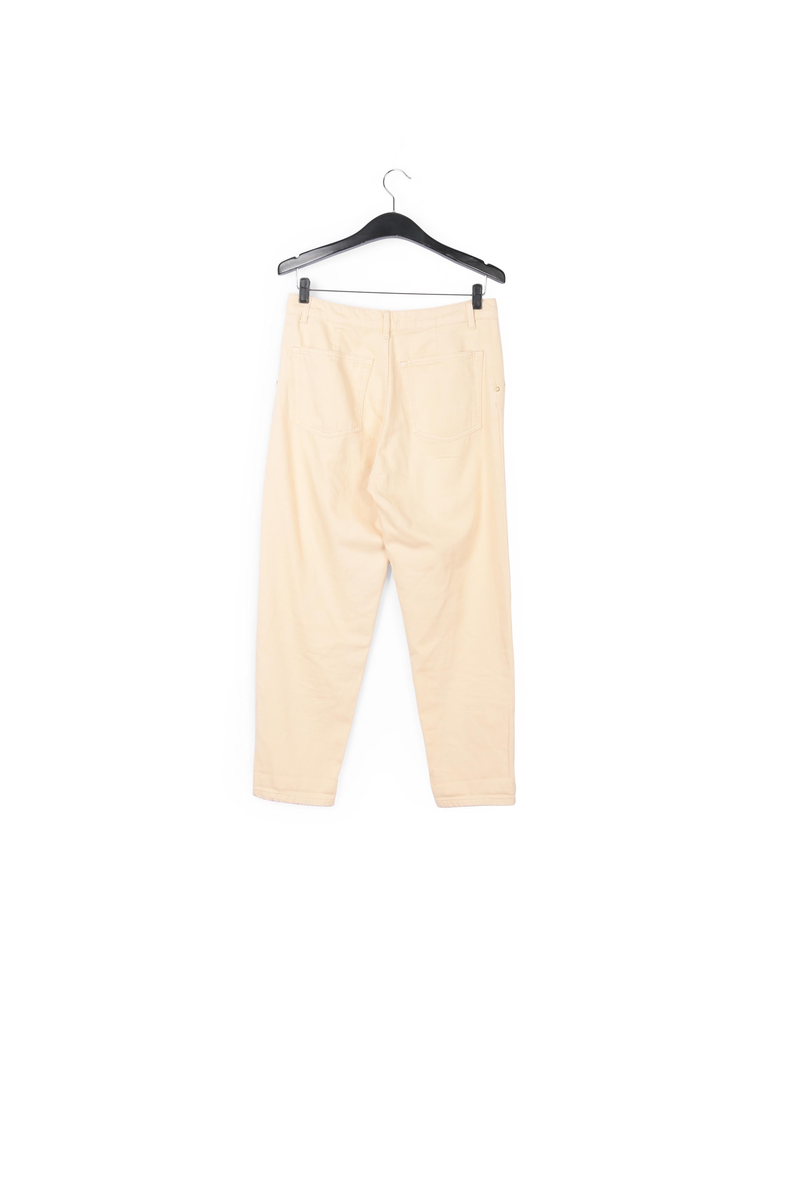 Ecru denim tapered high-rise jeans RE—SSENTIEL | Essentiel second hand