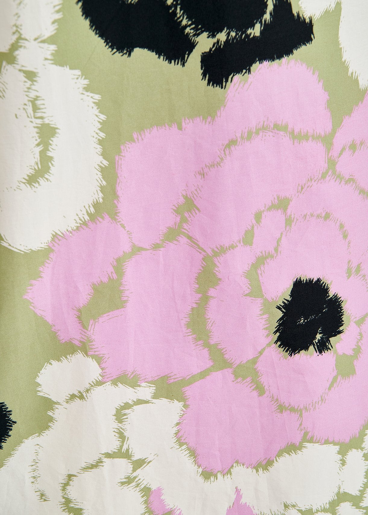 Khaki, lilac and off-white mini dress with stand-up collar RE—SSENTIEL | Essentiel second hand