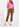 Bruine broek met beige en roze ruitjesmotief Faume - seconde main