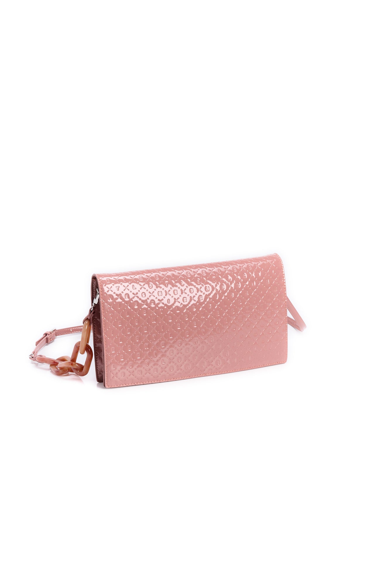 Pink embossed shoulder bag RE—SSENTIEL | Essentiel second hand