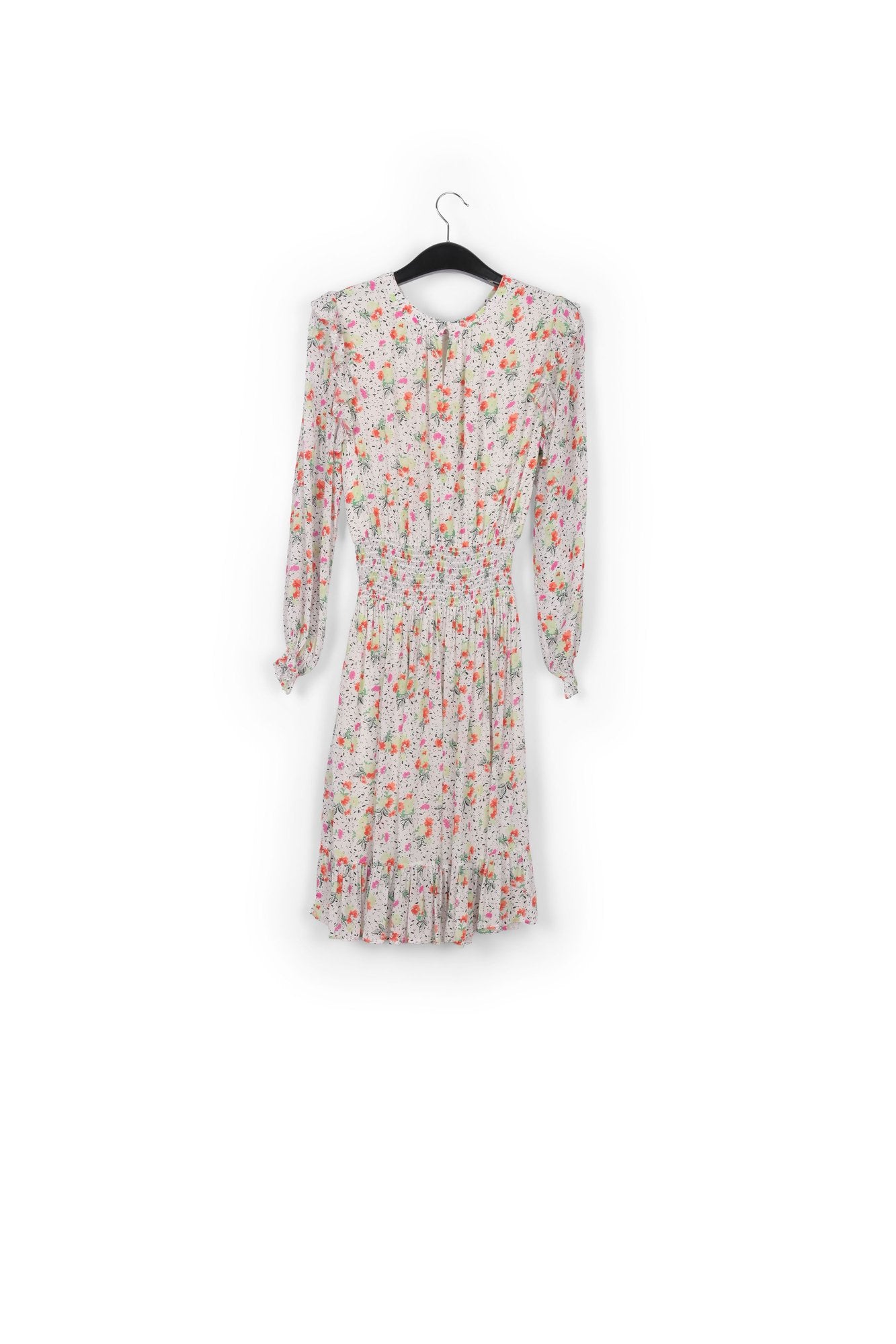Off-white floral print midi dress RE—SSENTIEL | Essentiel second hand