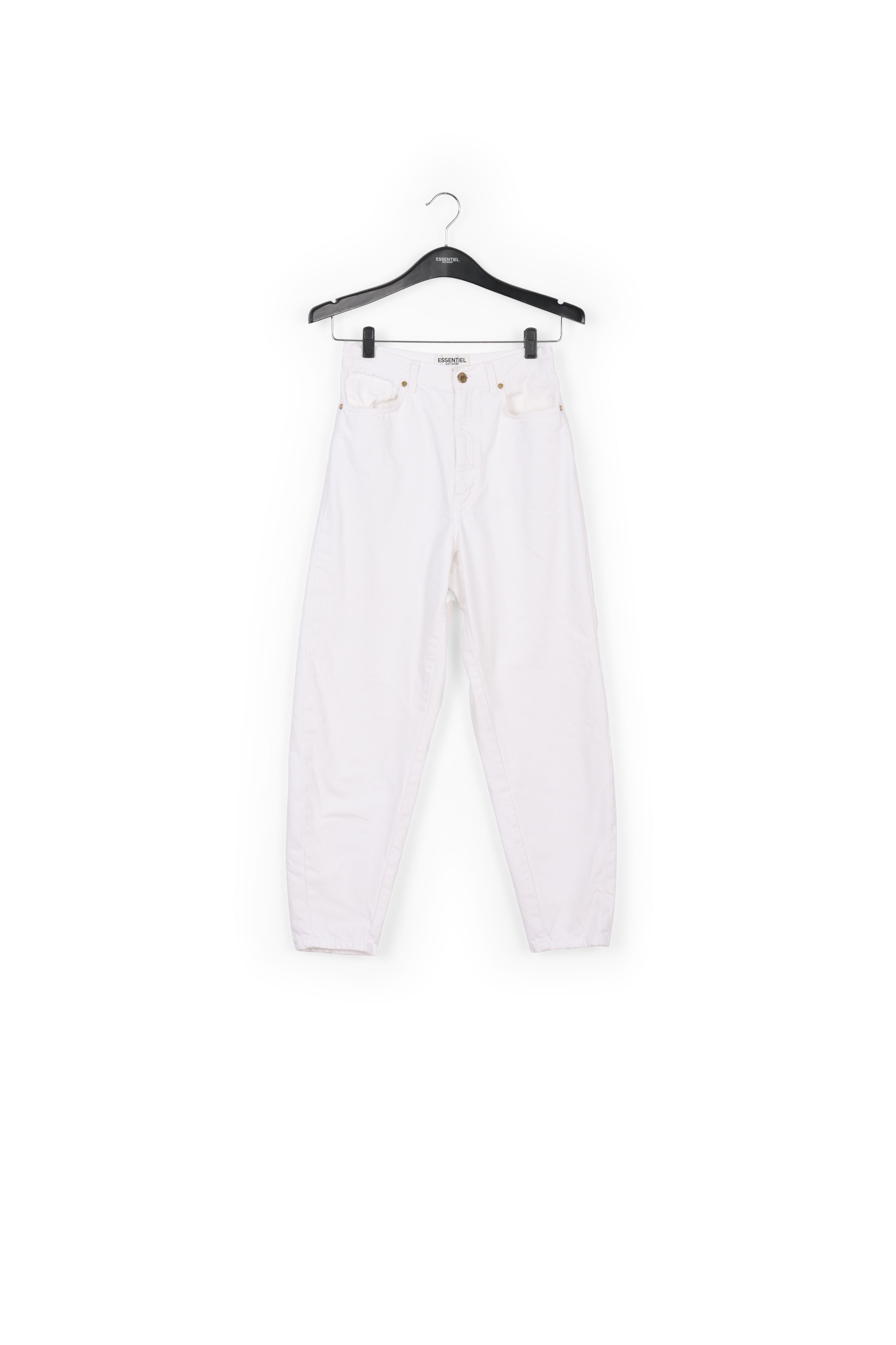 Off-white high-waisted loose-fit jeans RE—SSENTIEL | Essentiel second hand