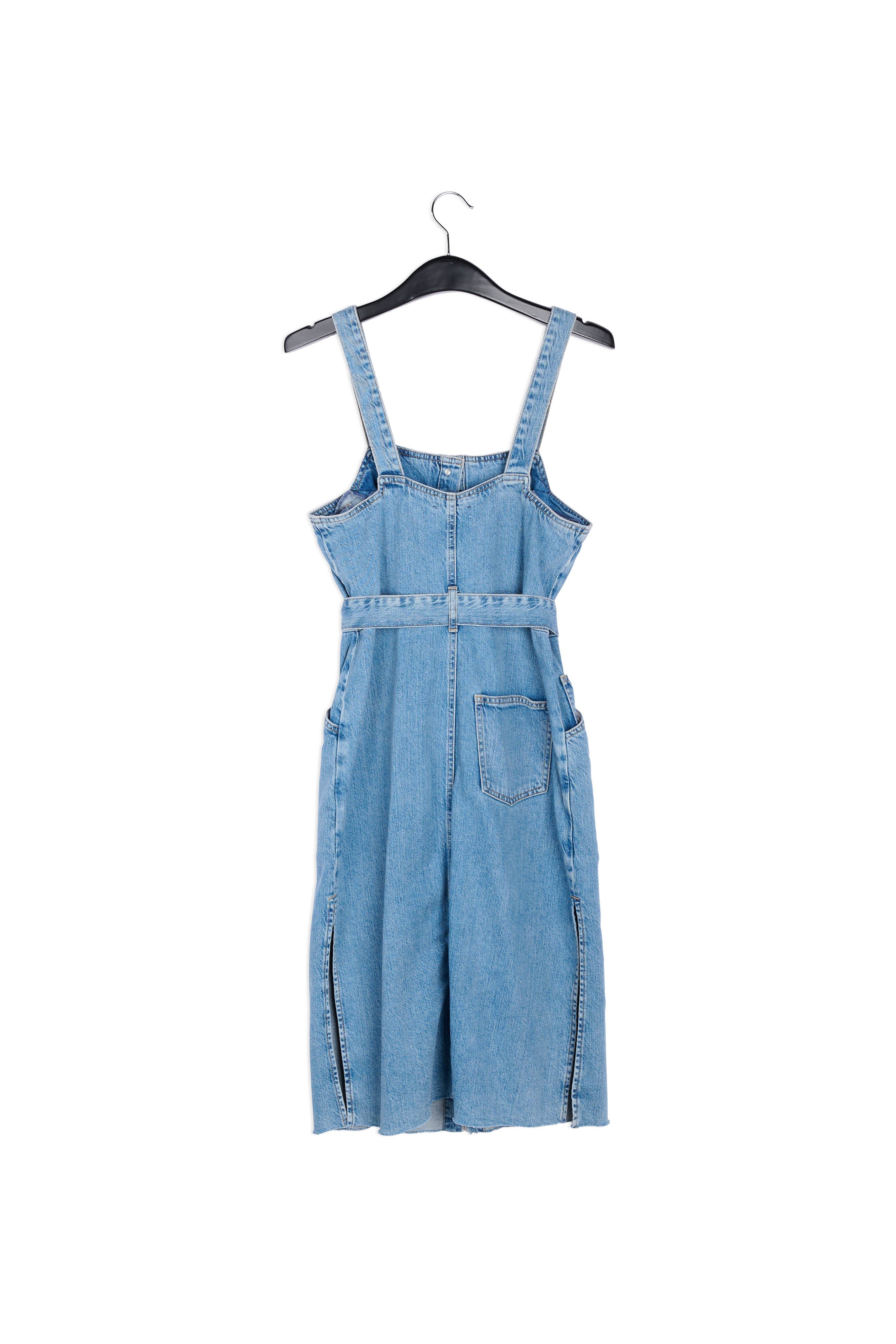 Mini robe en jean bleu avec ceinture RE—SSENTIEL | Essentiel second hand
