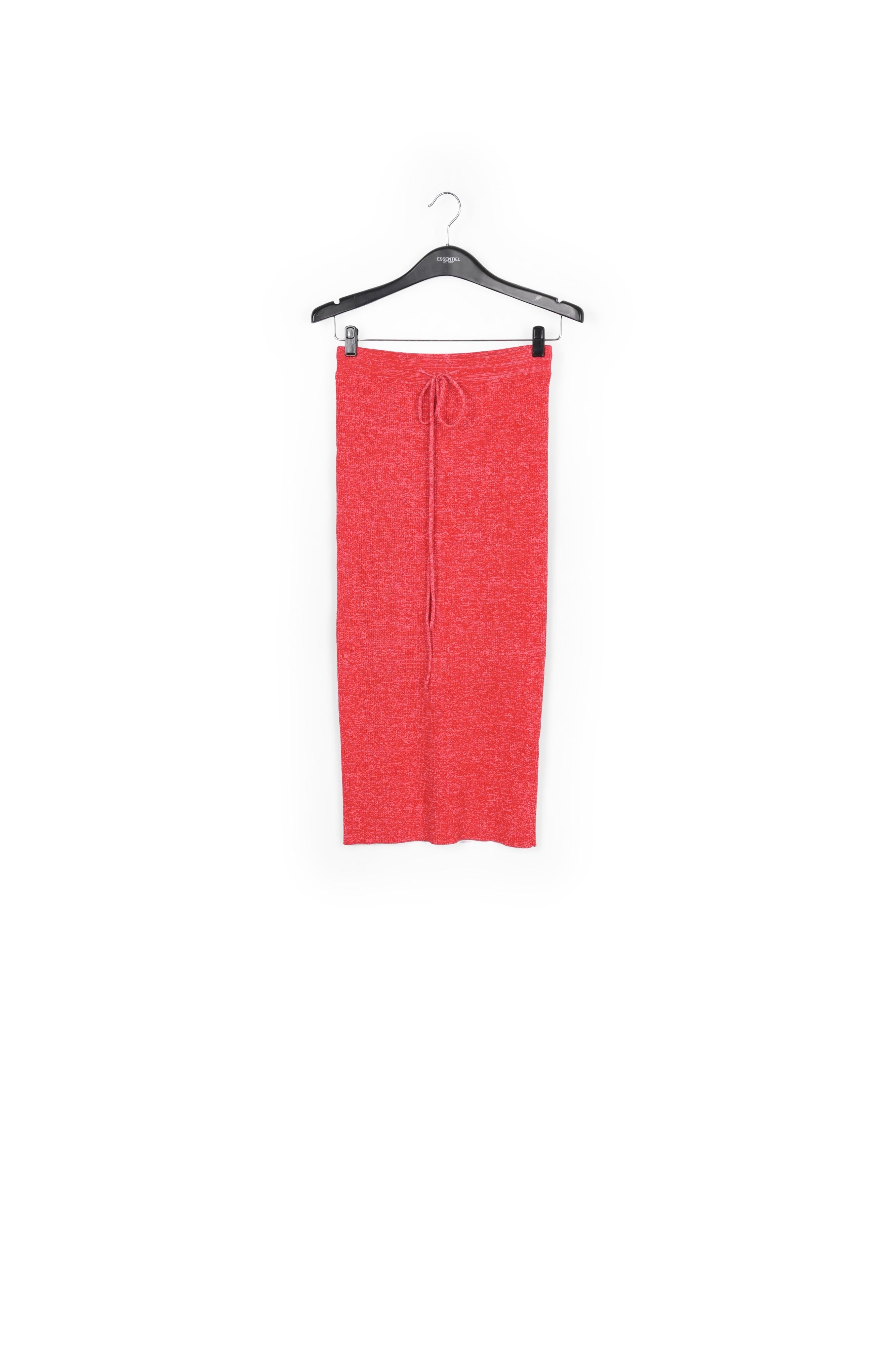 Jupe midi en tricot mêlé rouge et rose RE—SSENTIEL | Essentiel second hand