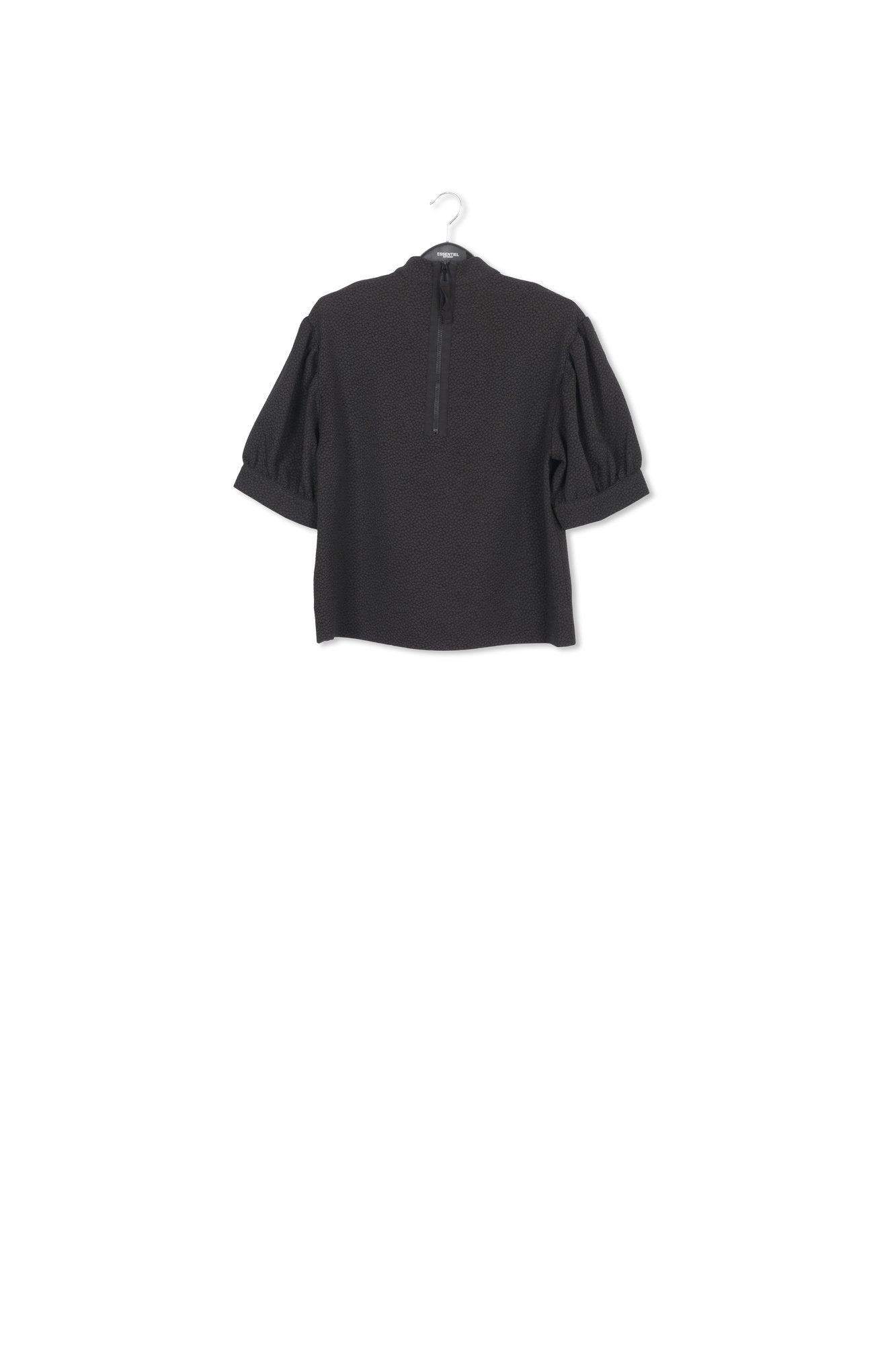 Black top with puffed sleeves RE—SSENTIEL | Essentiel second hand