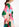 Light pink, pink and blue maxi-dress with graphic print Faume - seconde main