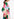 Light pink, pink and blue maxi-dress with graphic print Faume - seconde main