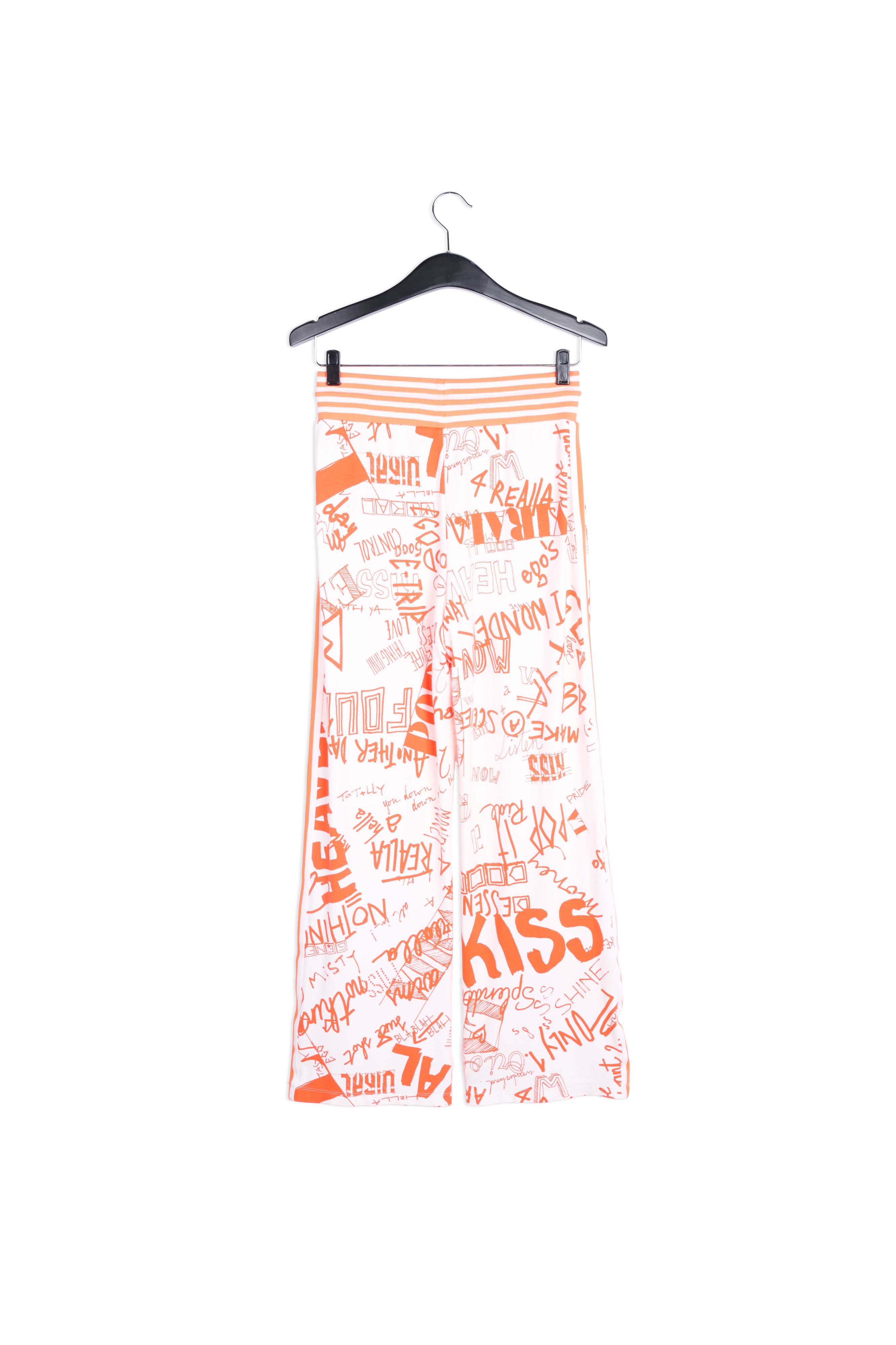 Orange and off-white printed track pants RE—SSENTIEL | Essentiel second hand
