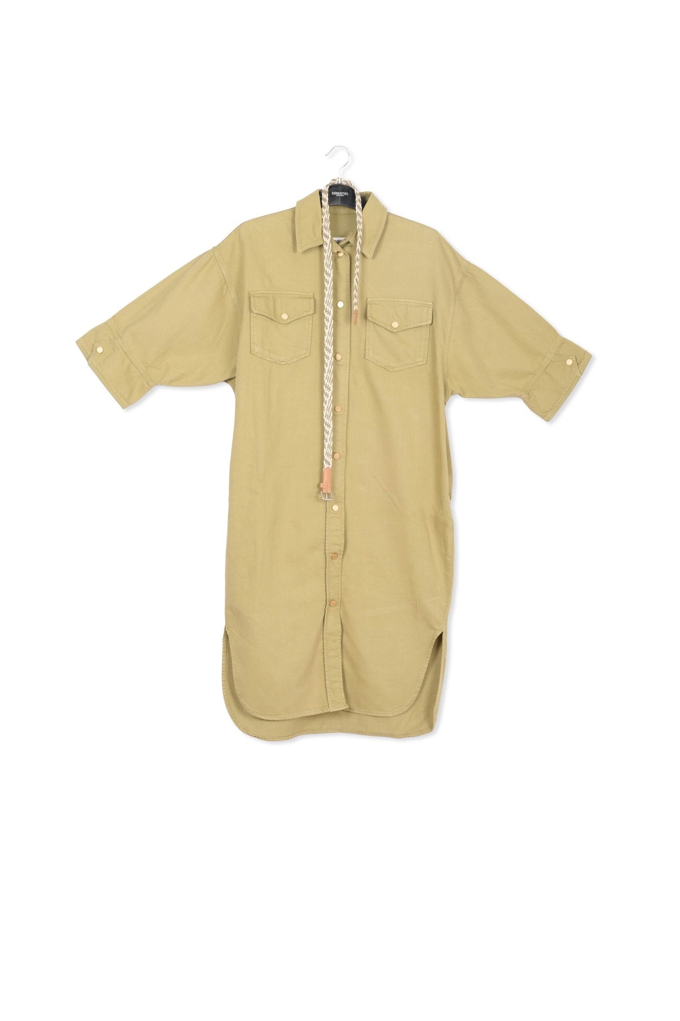 Robe chemise en denim beige RE—SSENTIEL | Essentiel second hand