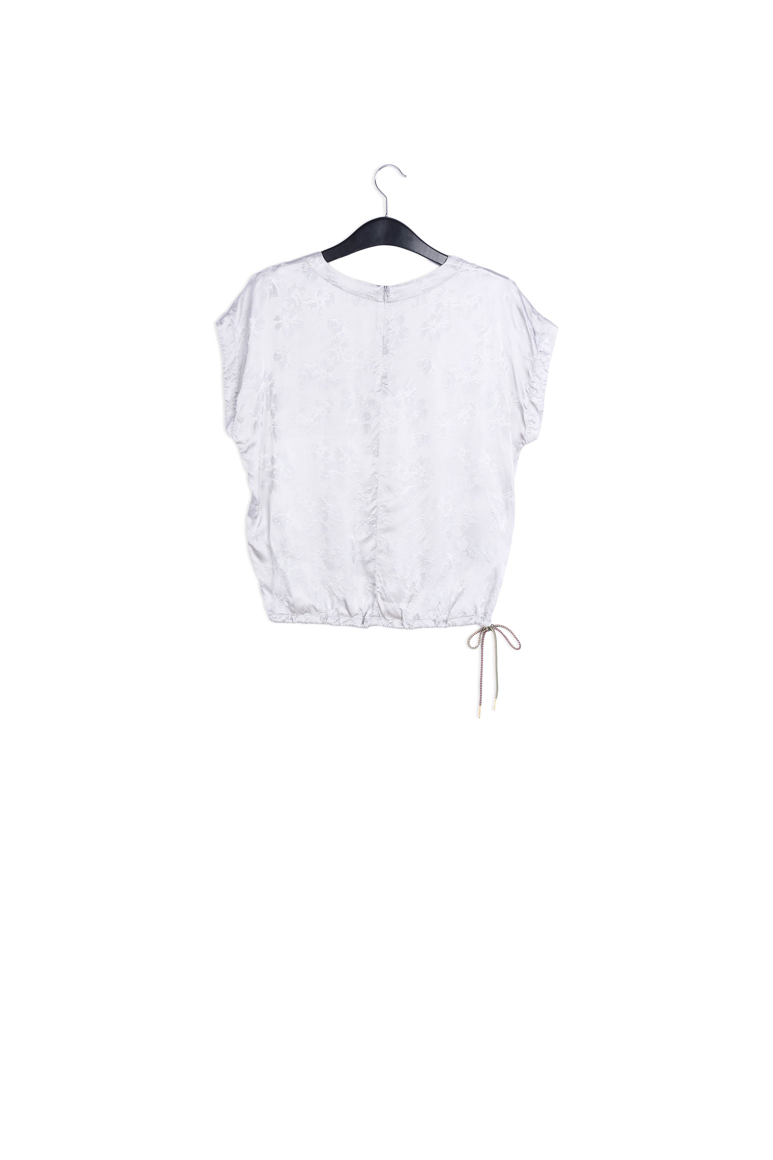 Top gris en jacquard fleuri RE—SSENTIEL | Essentiel second hand