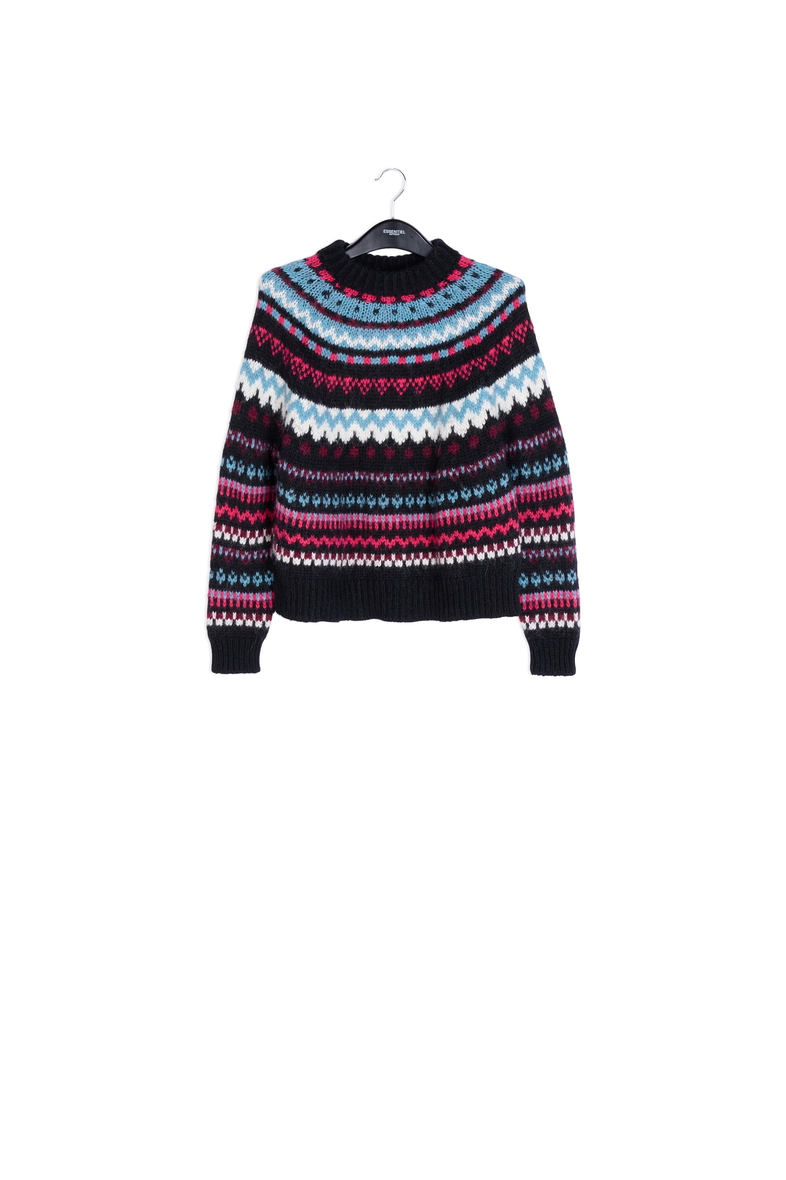 Multicolored knit with high collar RE—SSENTIEL | Essentiel second hand