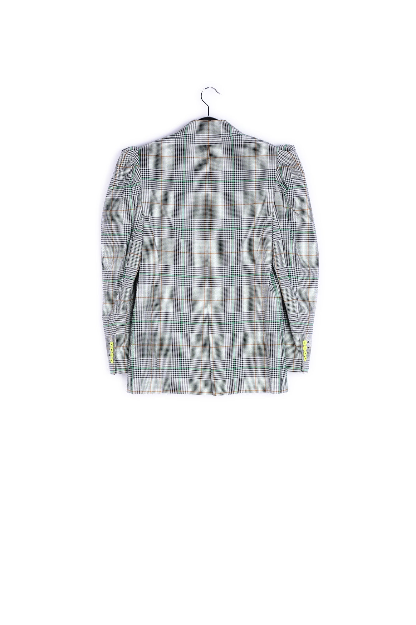 Off-white plaid double-breasted blazer RE—SSENTIEL | Essentiel second hand