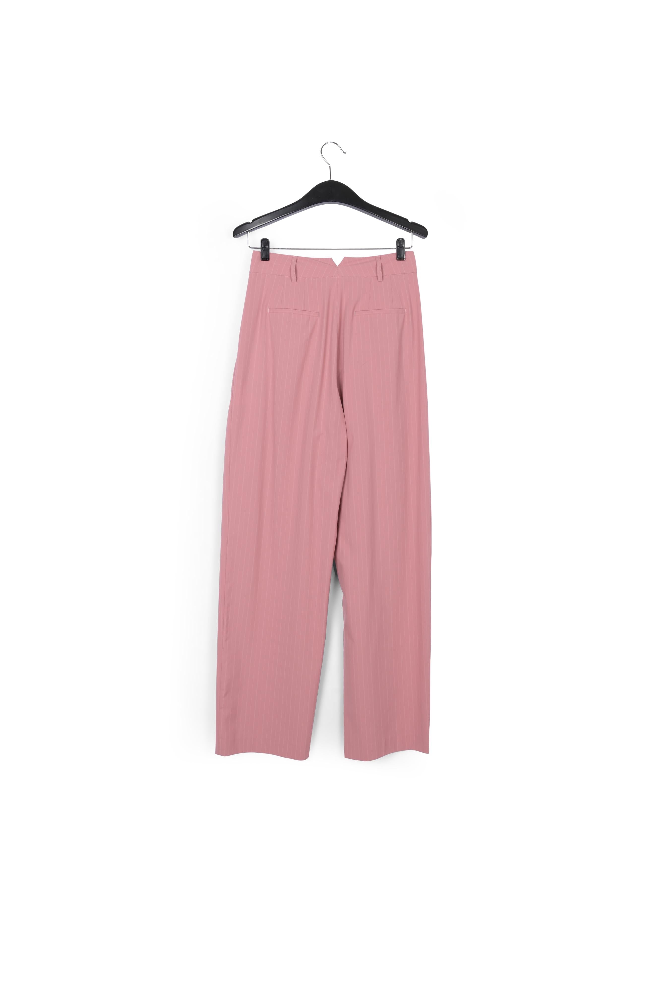 Pink pinstriped tailored pants RE—SSENTIEL | Essentiel second hand