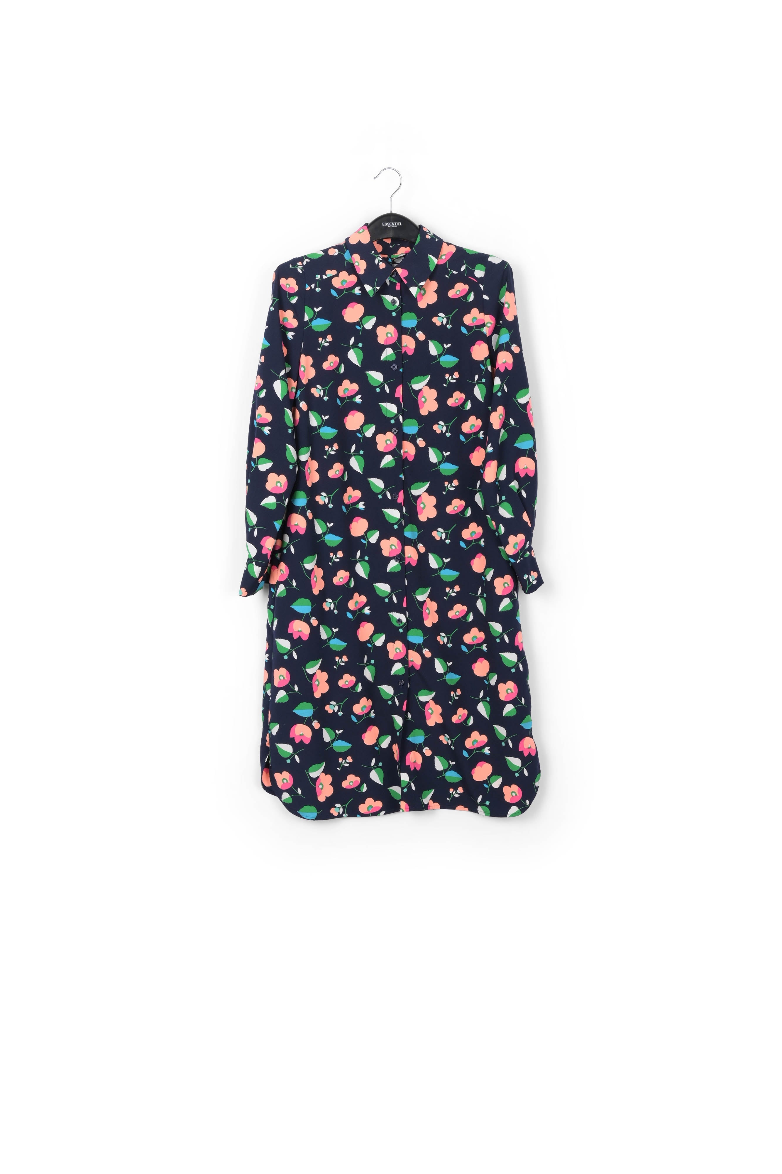 Robe fleurie bleu marine RE—SSENTIEL | Essentiel second hand