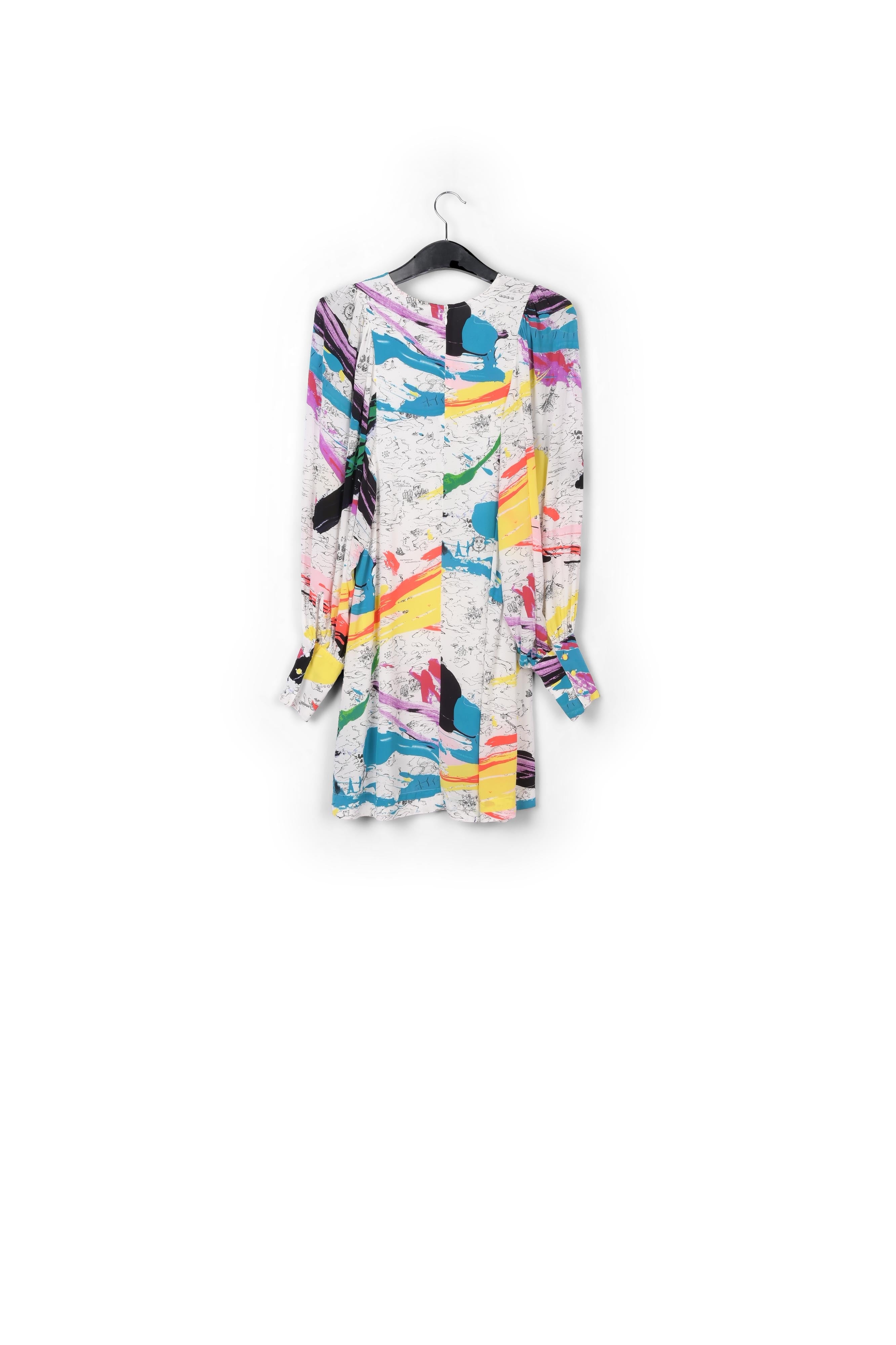 Mini robe blanc cassé à imprimé multicolore RE—SSENTIEL | Essentiel second hand