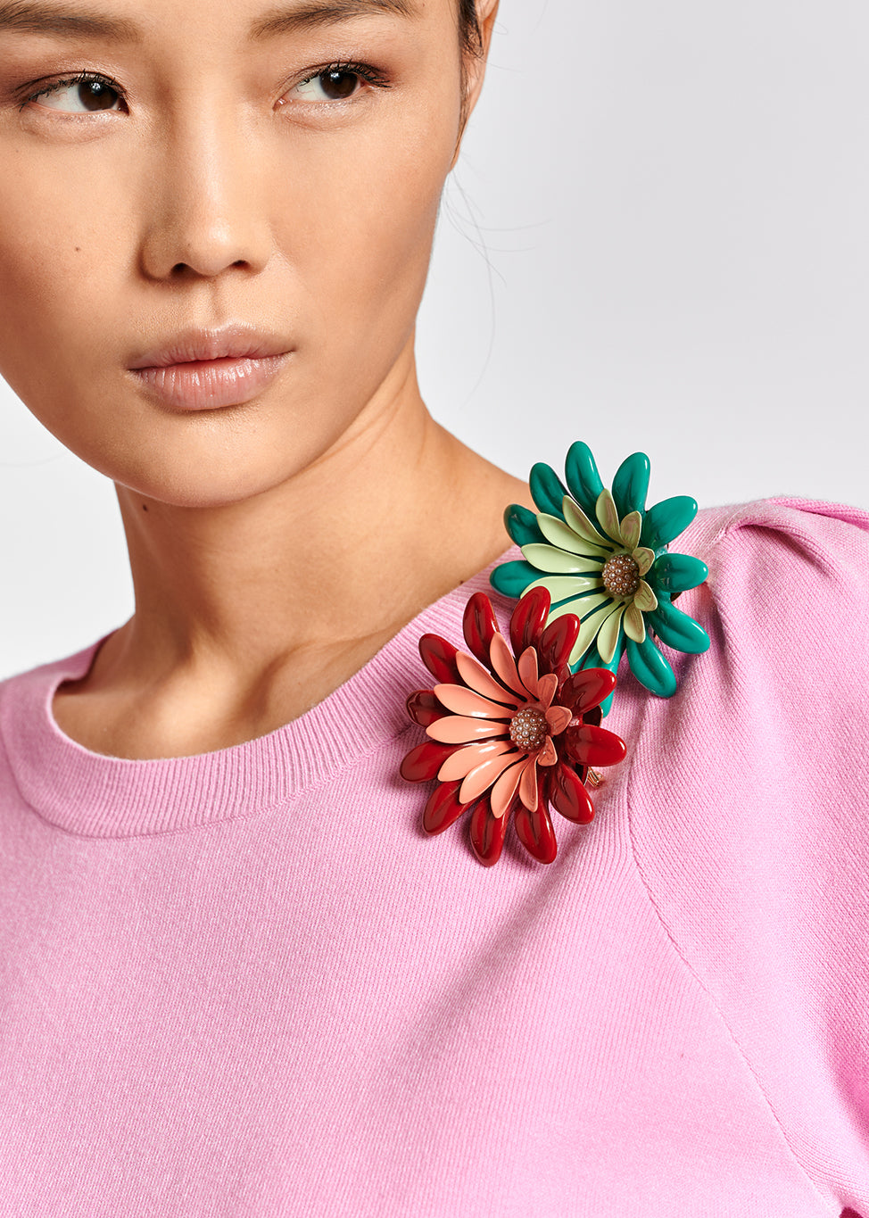 Pull rose clair aux détails plissés RE—SSENTIEL | Essentiel second hand