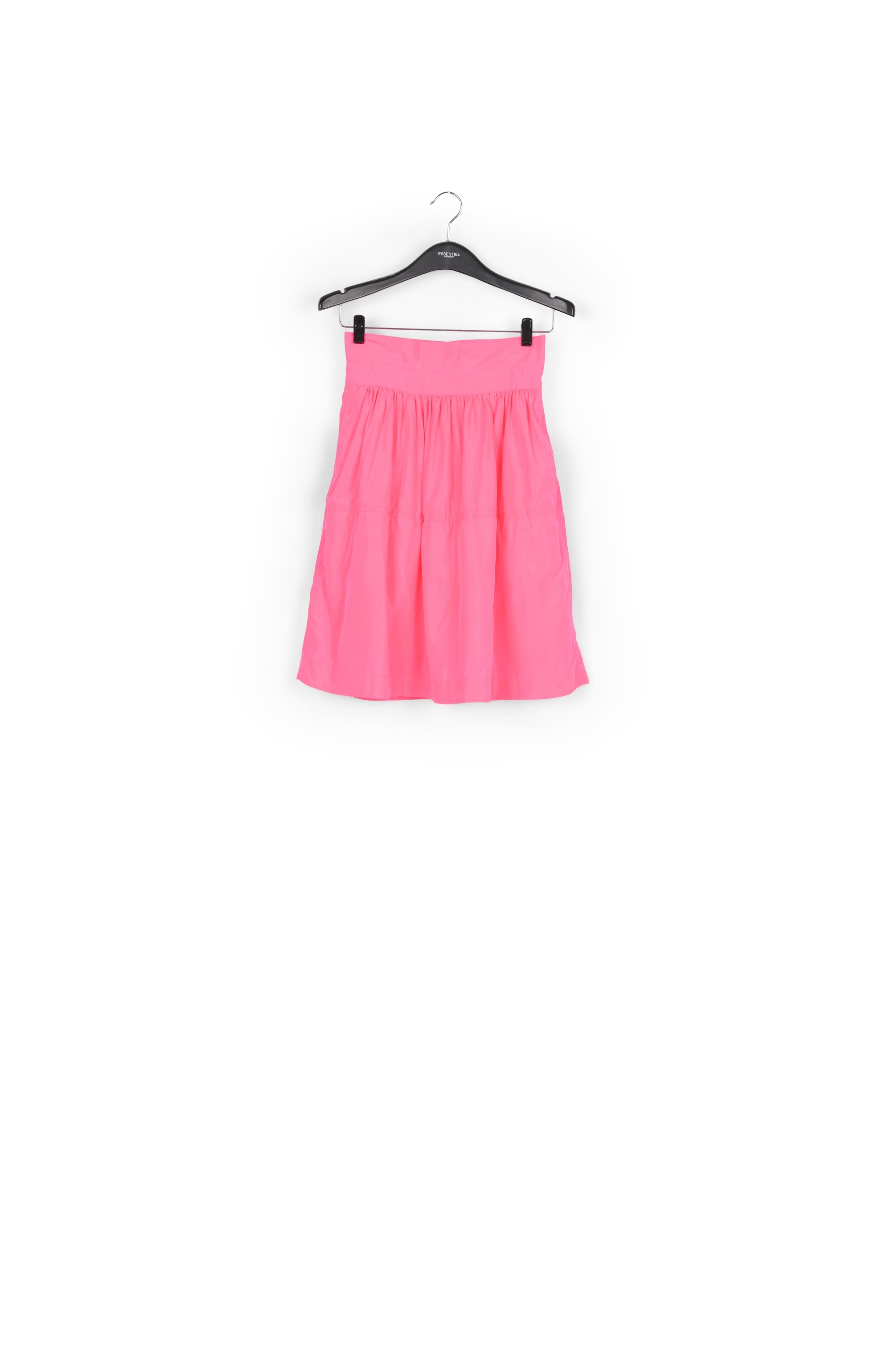 Mini-jupe rose fluo à plis RE—SSENTIEL | Essentiel second hand