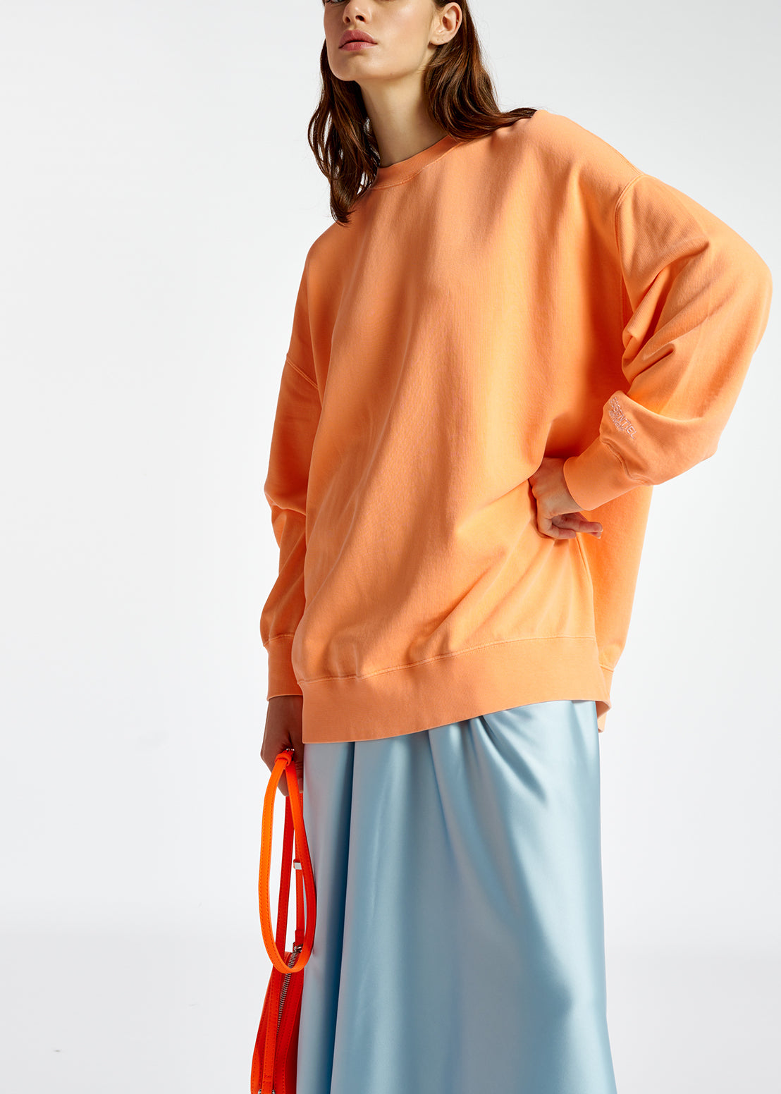 Sweatshirt oversize orange fluo RE—SSENTIEL | Essentiel second hand