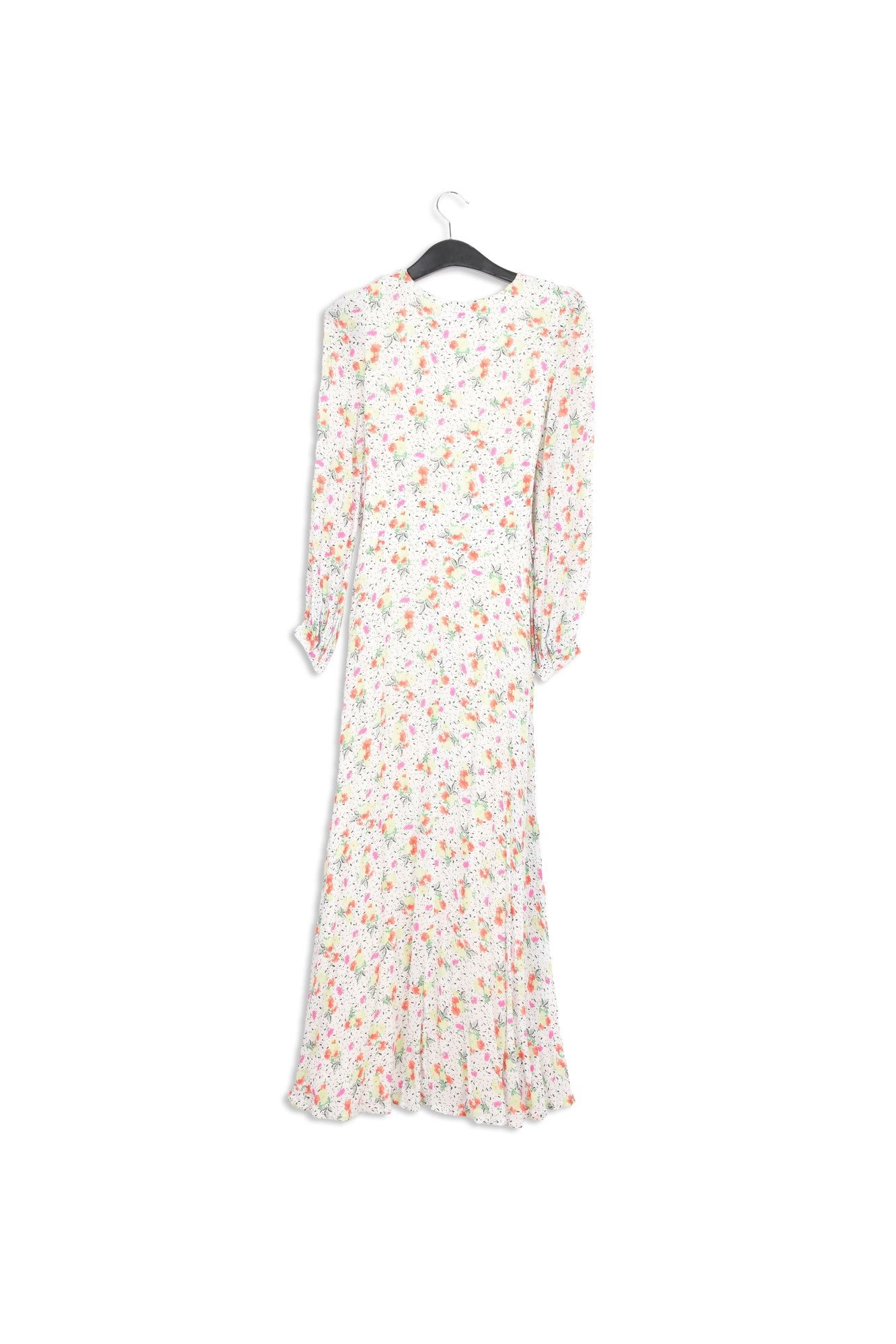 Off-white floral-print wrap maxi dress RE—SSENTIEL | Essentiel second hand