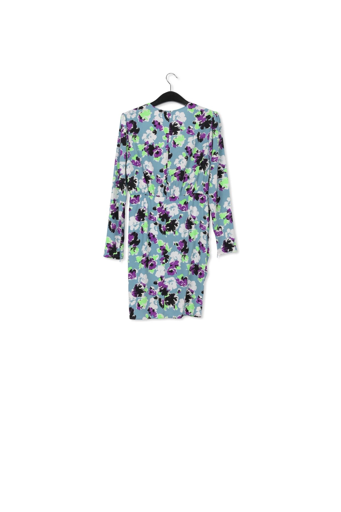 Light blue floral mini wrap dress RE—SSENTIEL | Essentiel second hand