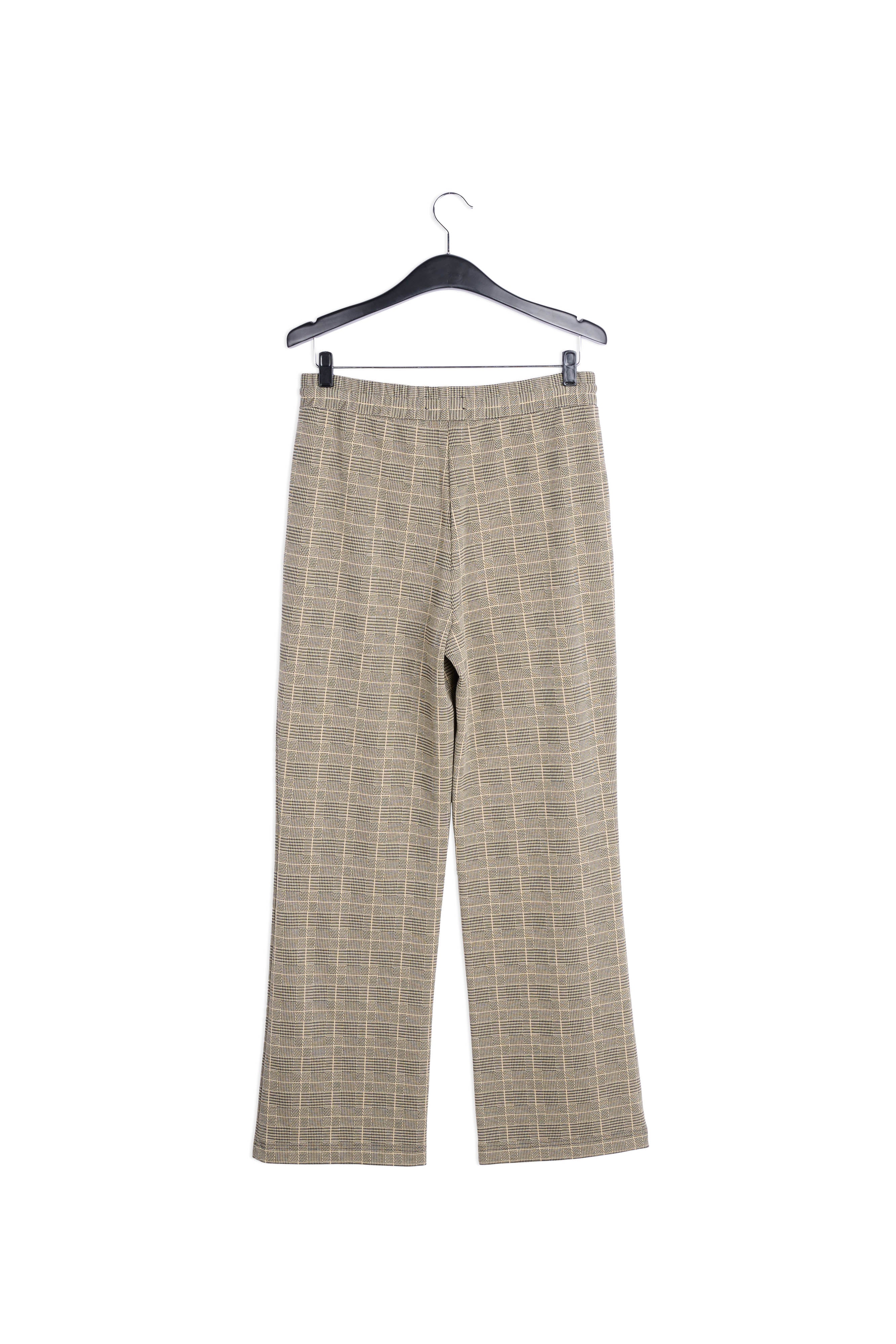 Pantalon en tricot jacquard à carreaux RE—SSENTIEL | Essentiel second hand