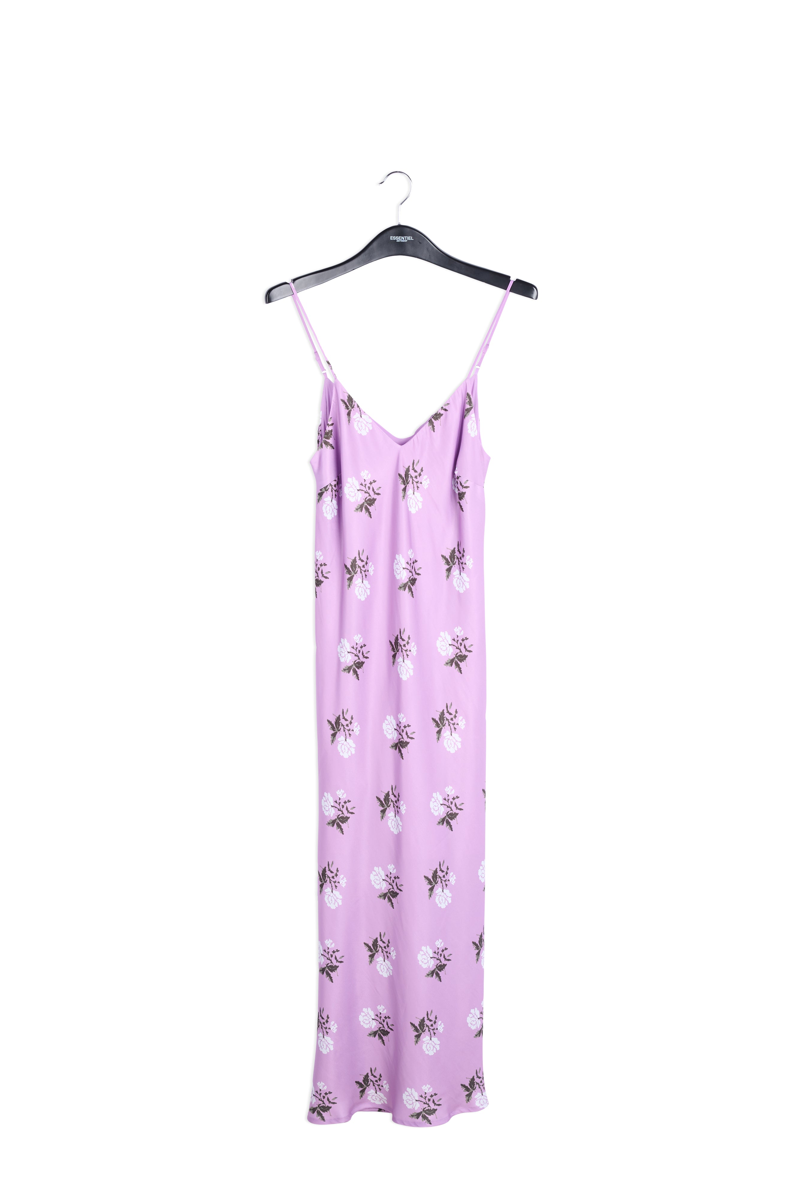 Neon pink polka dot slip dress RE—SSENTIEL | Essentiel second hand