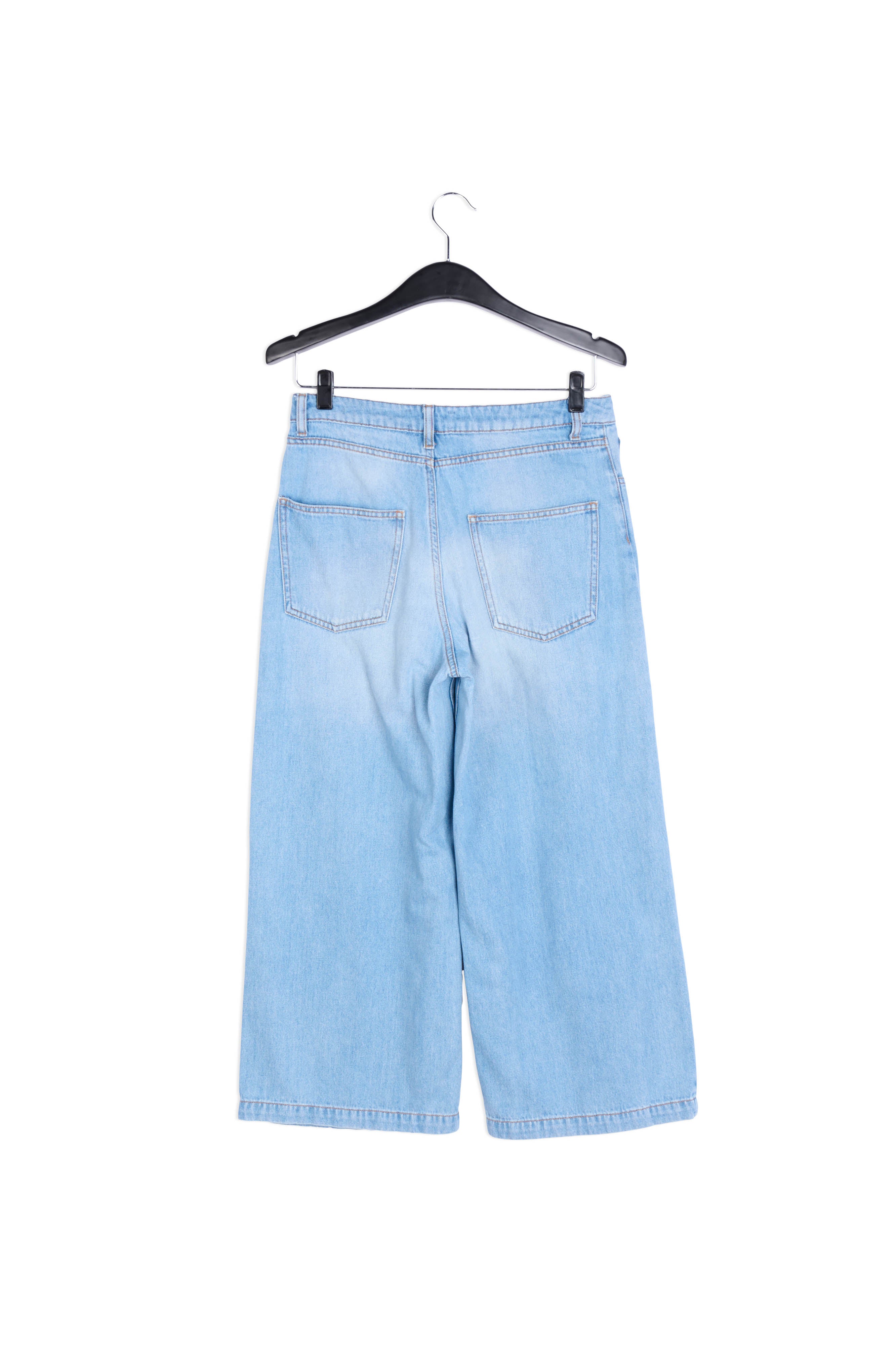 Light blue cropped wide-leg jeans. RE—SSENTIEL | Essentiel second hand