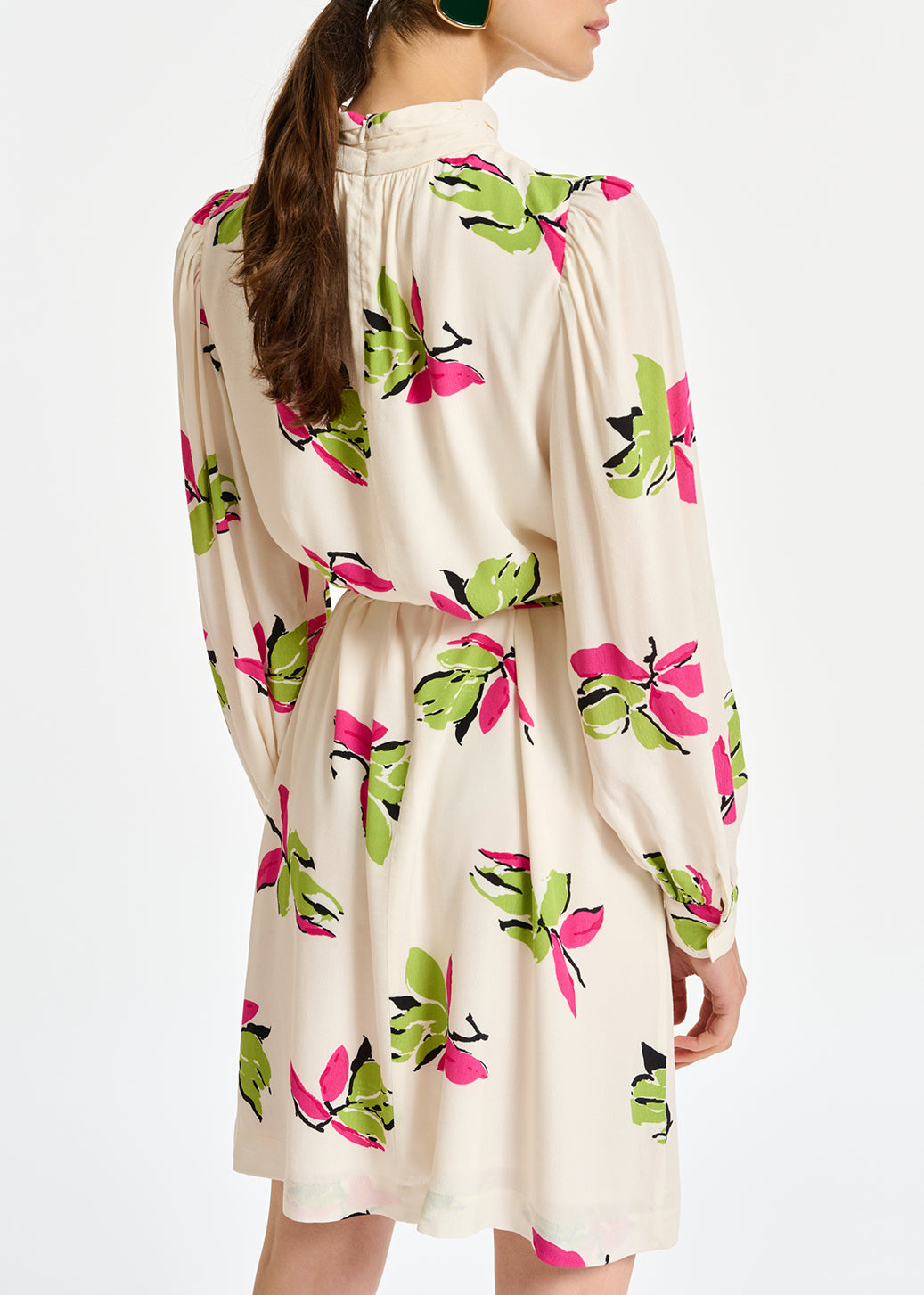 Mini-robe blanc cassé à  imprimé fleuri RE—SSENTIEL | Essentiel second hand