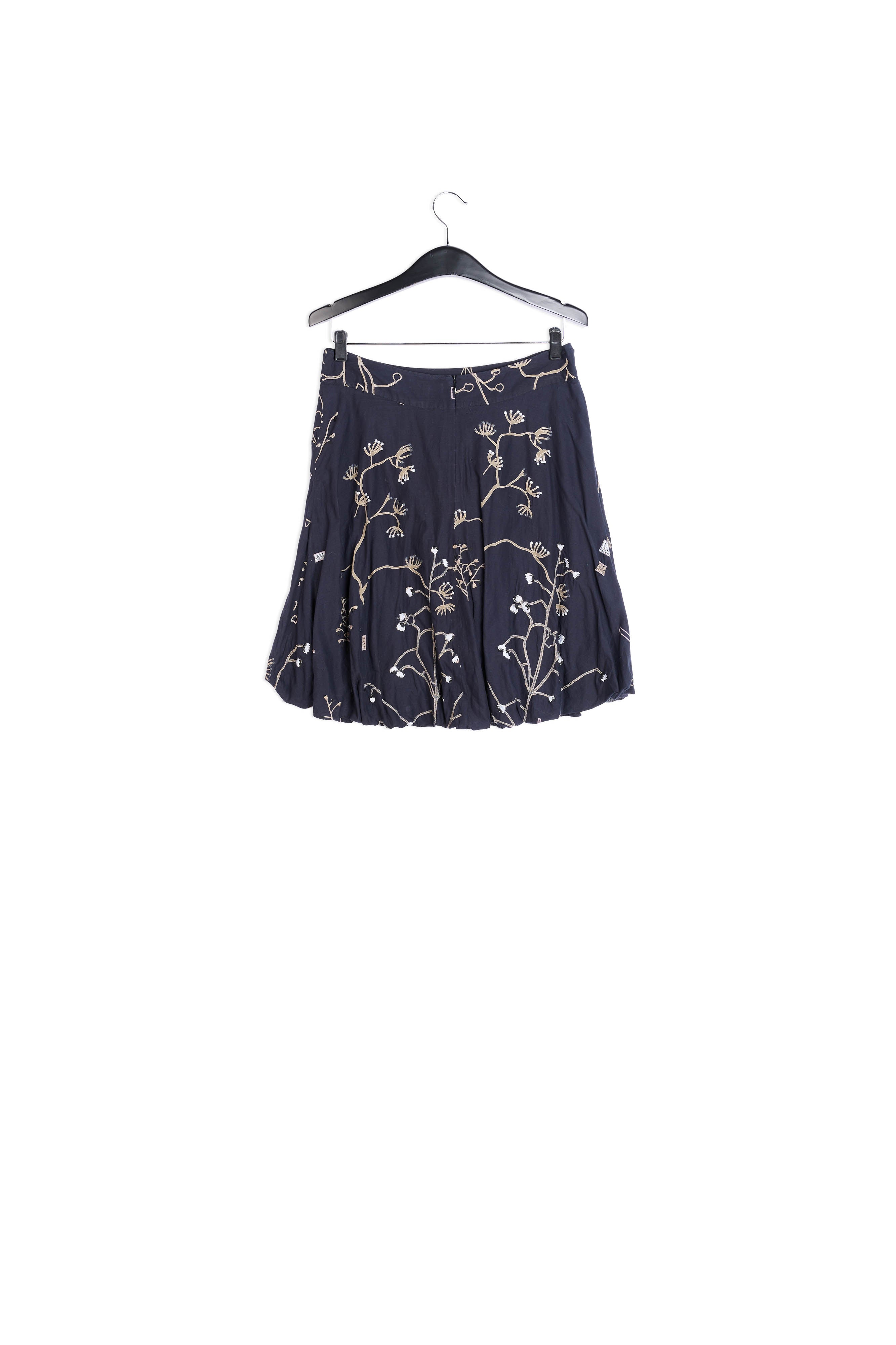 Blue skirt with floral print RE—SSENTIEL | Essentiel second hand