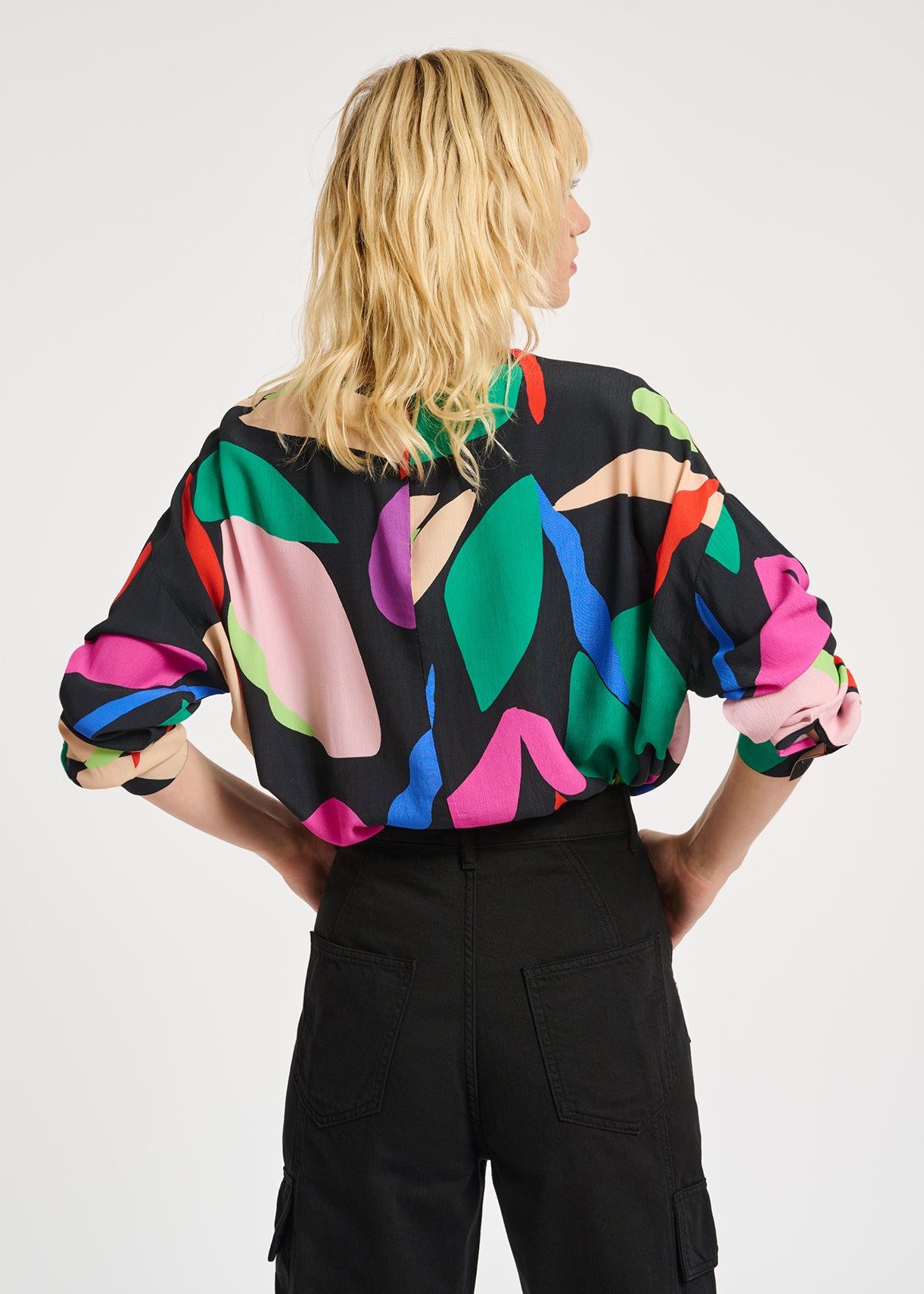 Black straight-leg cargo jeans RE—SSENTIEL | Essentiel second hand