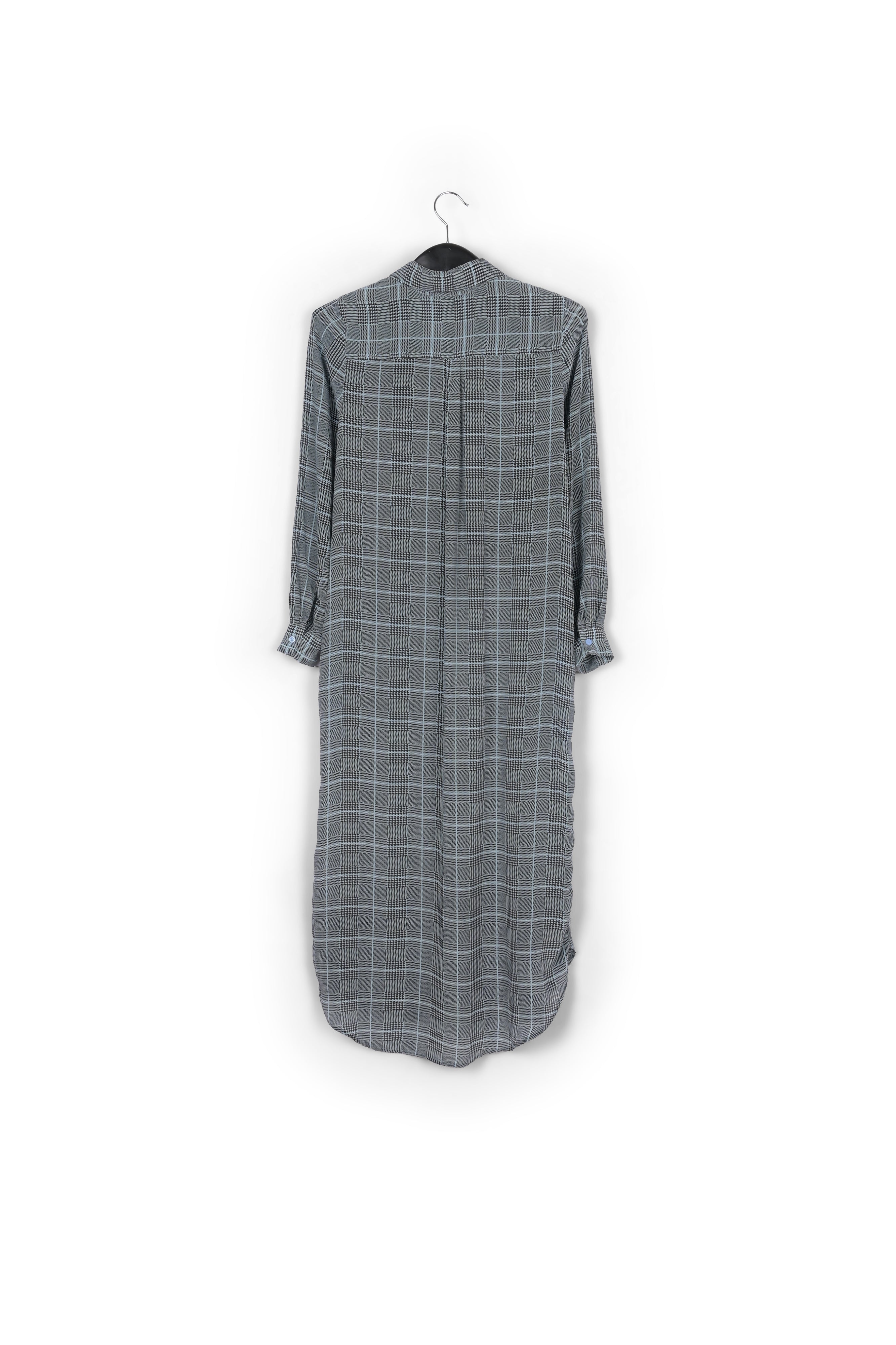 Large check silk shirt dress RE—SSENTIEL | Essentiel second hand