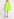 Neon yellow plissé cape-effect mini dress Faume - seconde main