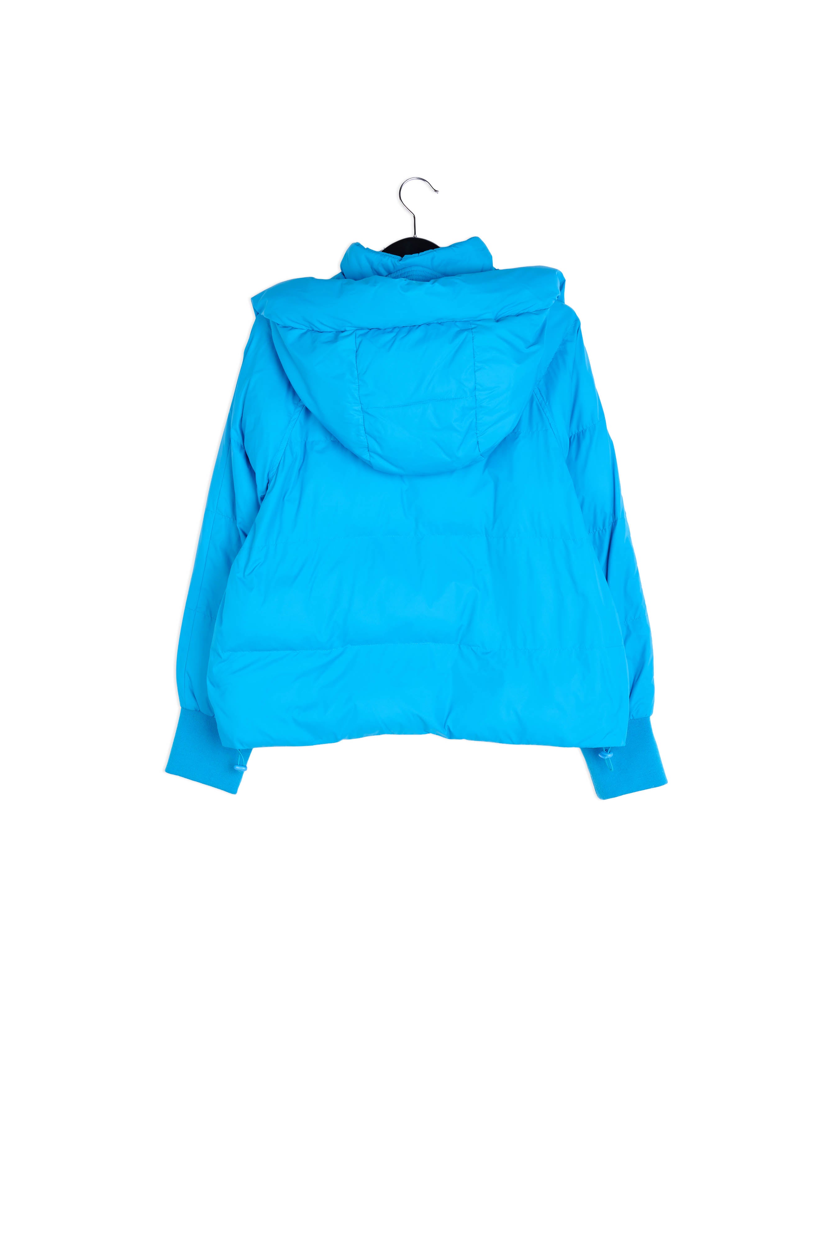 Turquoise boxy puffer jacket RE—SSENTIEL | Essentiel second hand