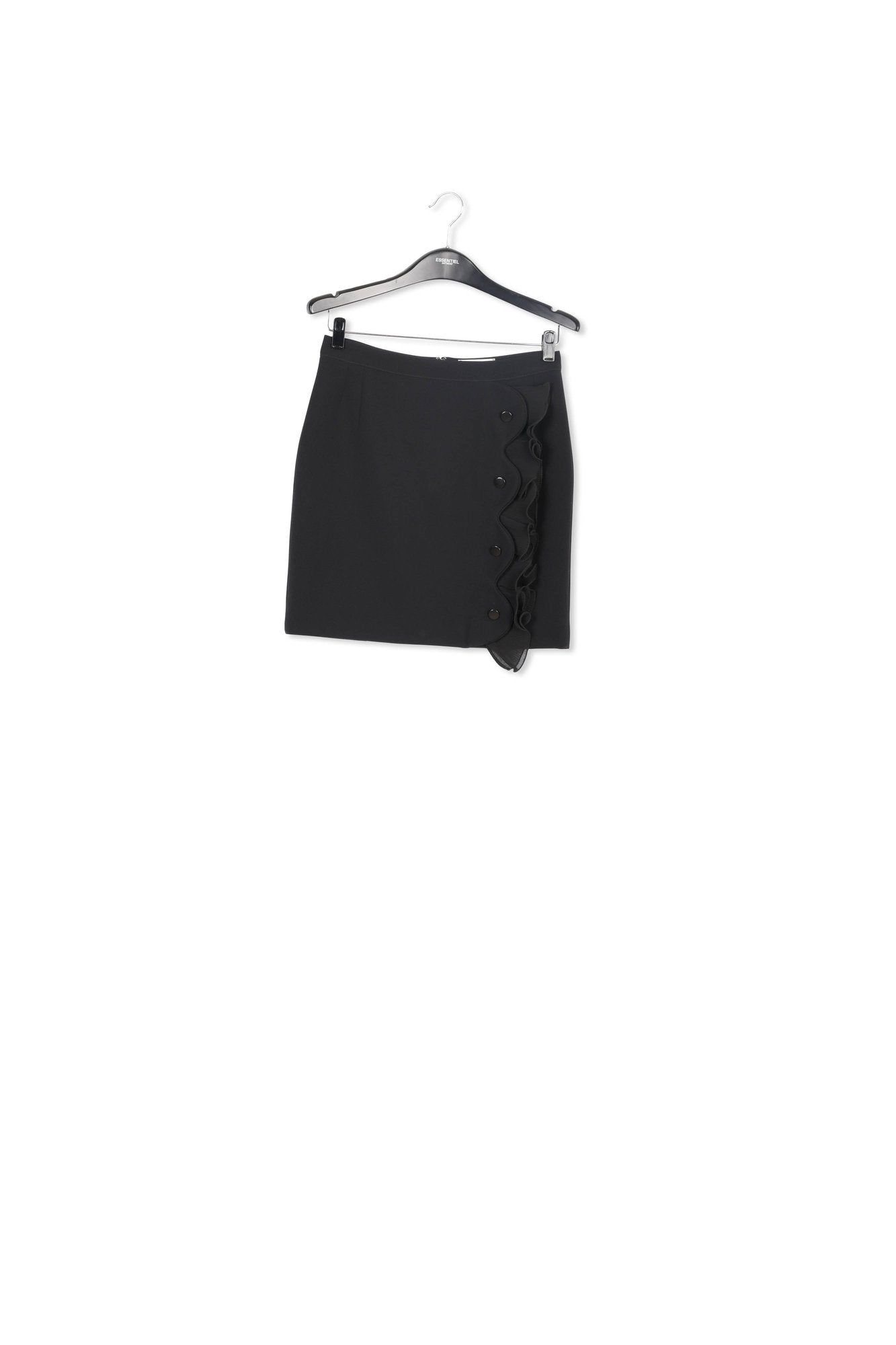 Black mini skirt with ruffle RE—SSENTIEL | Essentiel second hand