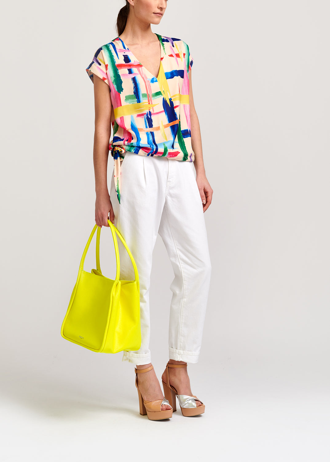 Top à rayures graphiques multicolores RE—SSENTIEL | Essentiel second hand