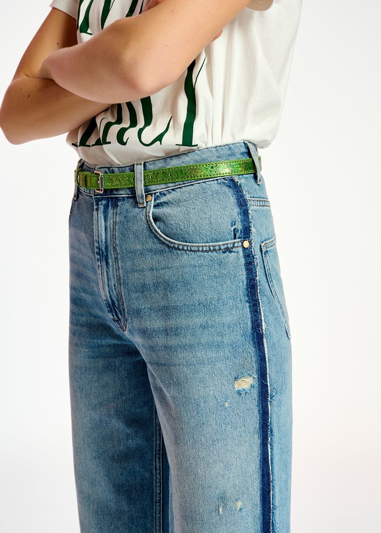 Wide-leg blue jeans RE—SSENTIEL | Essentiel second hand