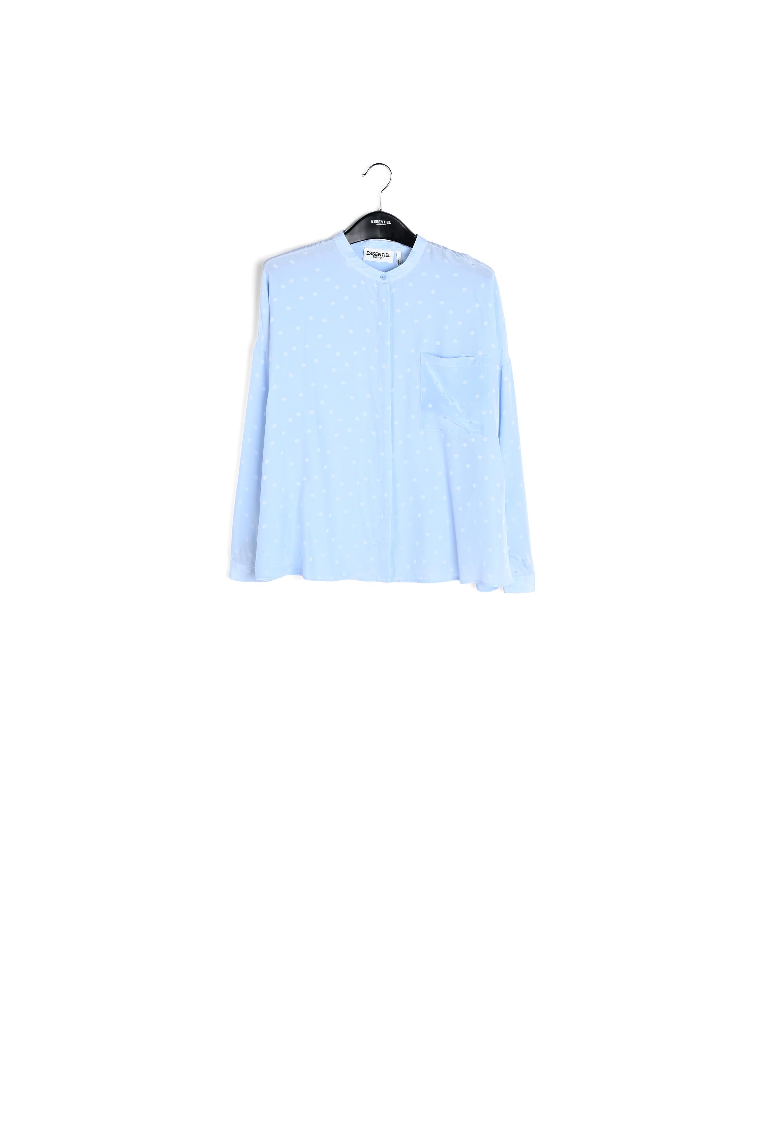 Light blue polka dot silk buttoned blouse RE—SSENTIEL | Essentiel second hand