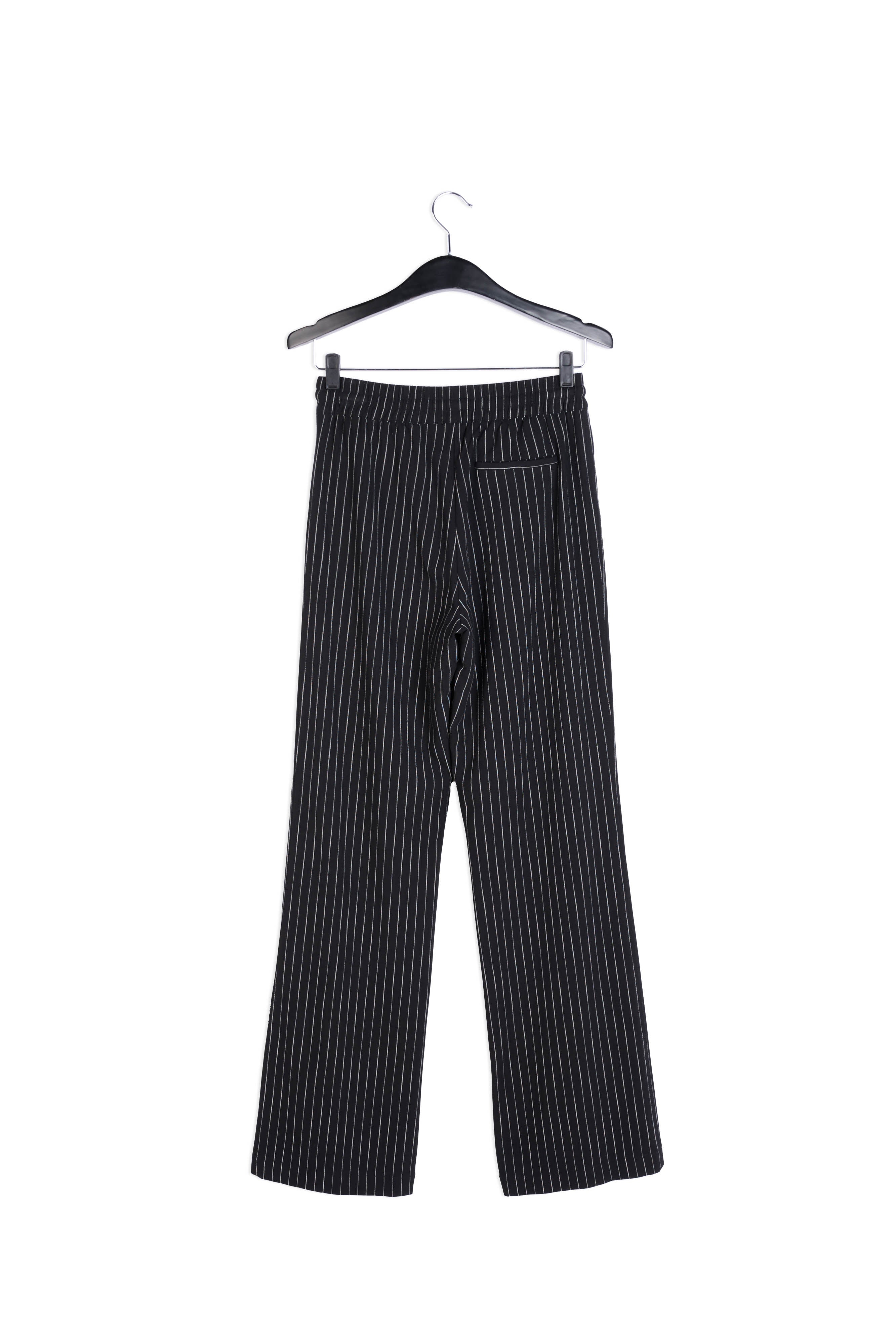 Black pinstripe wide-leg pants RE—SSENTIEL | Essentiel second hand