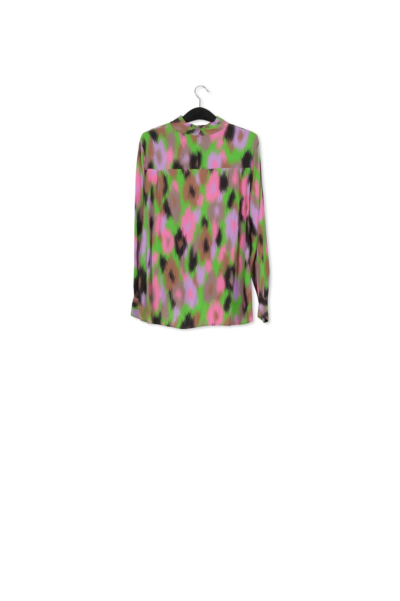 Multicolor high-neck top with abstract print RE—SSENTIEL | Essentiel second hand
