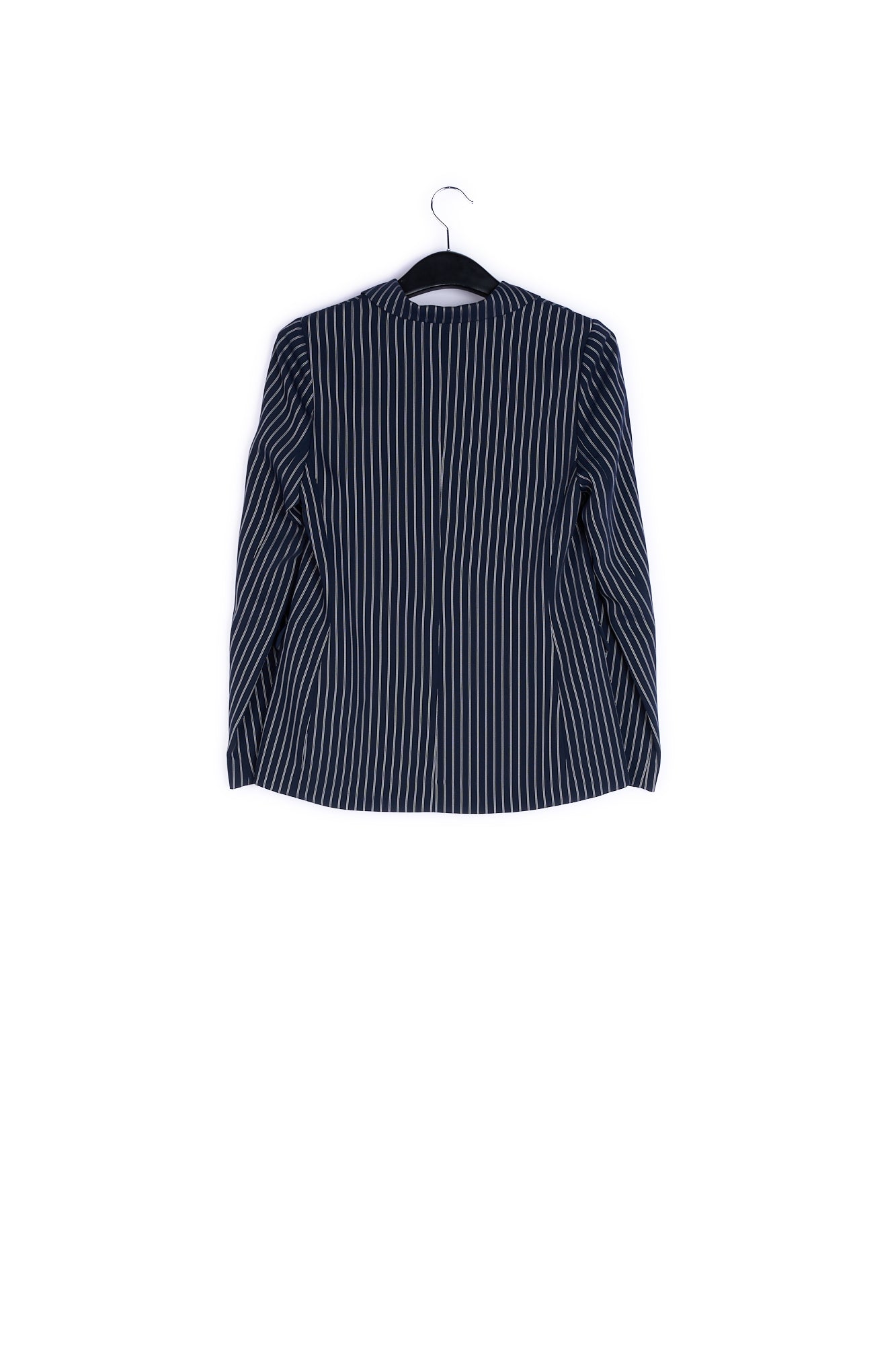Dark blue cardigan with off-white pinstripes RE—SSENTIEL | Essentiel second hand