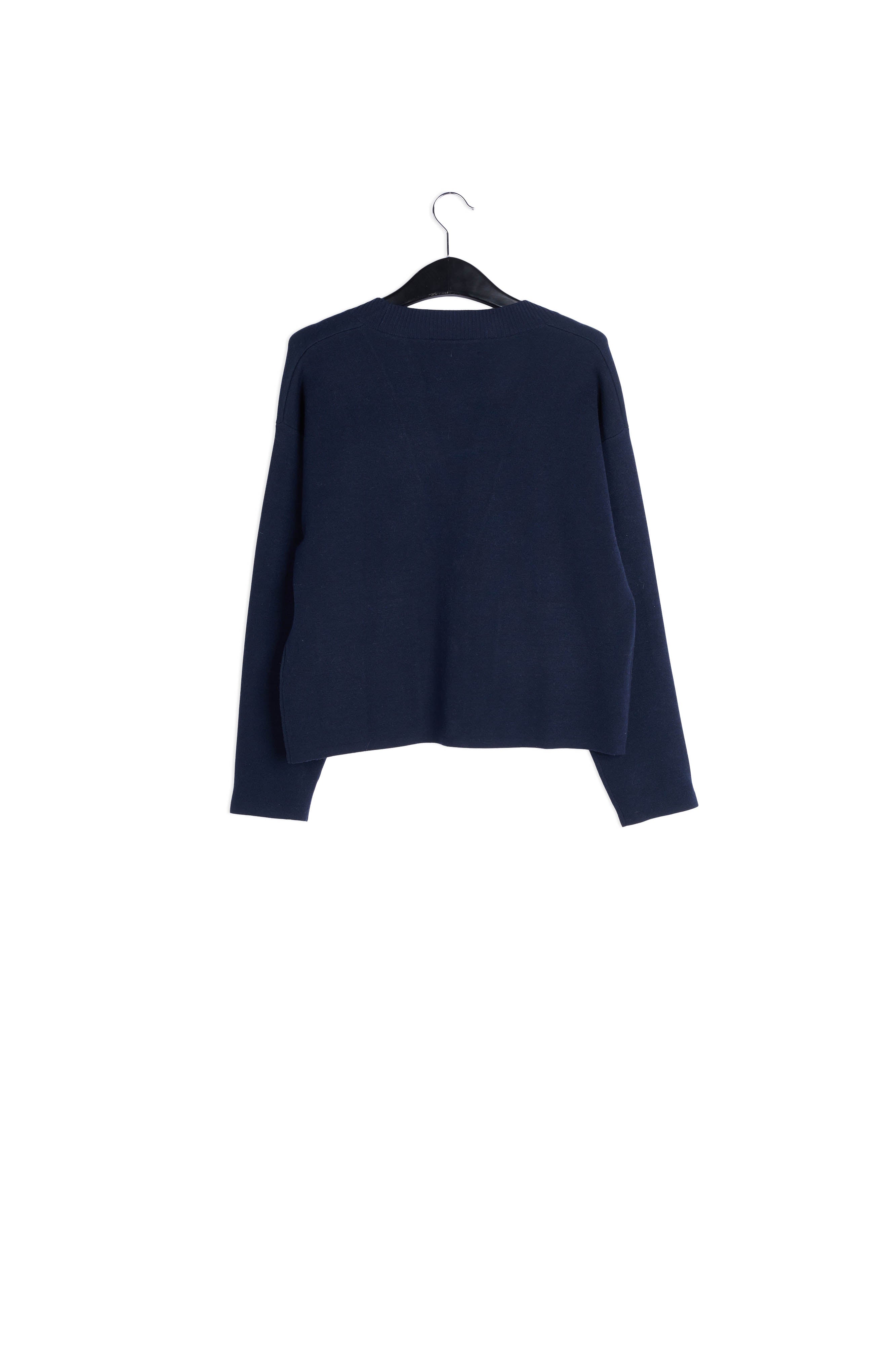 Dark blue cardigan with rhinestone buttons RE—SSENTIEL | Essentiel second hand