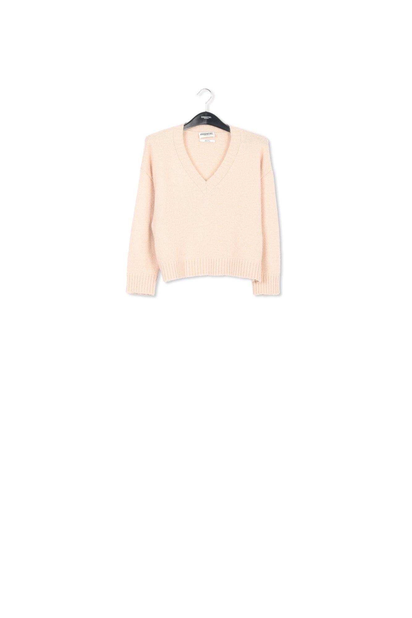 Pull blanc cassé en tricot coupe carrée RE—SSENTIEL | Essentiel second hand