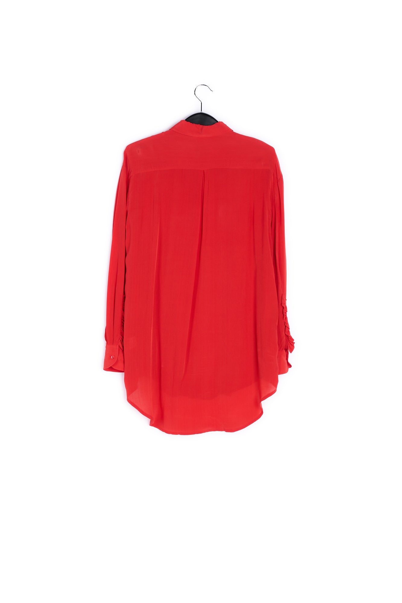 Red oversized shirt with ruffles RE—SSENTIEL | Essentiel second hand