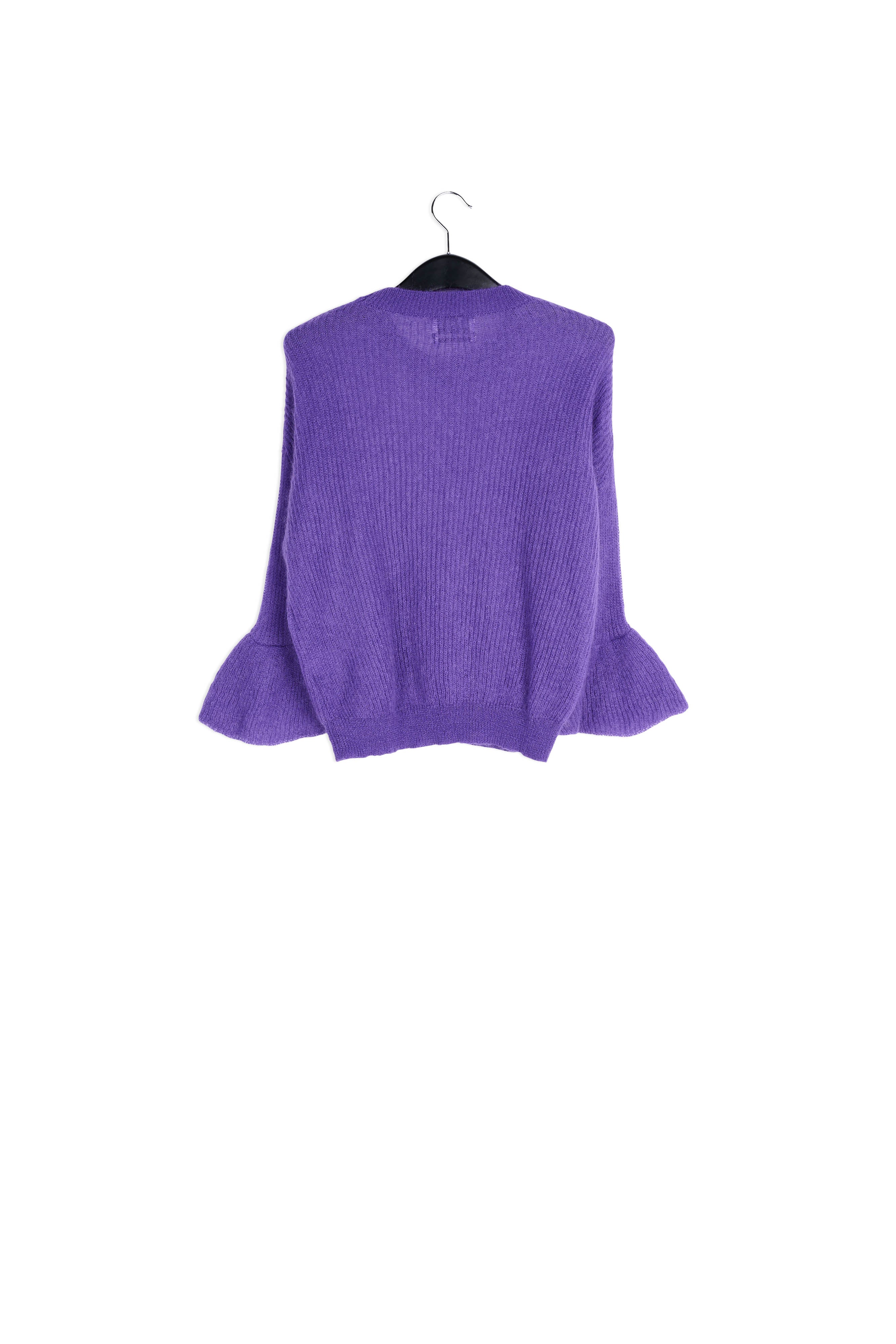Pull violet à manches volantées RE—SSENTIEL | Essentiel second hand