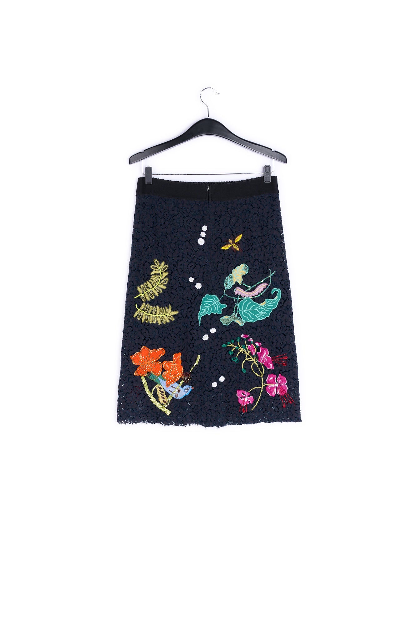 Off white embellished midi skirt RE—SSENTIEL | Essentiel second hand