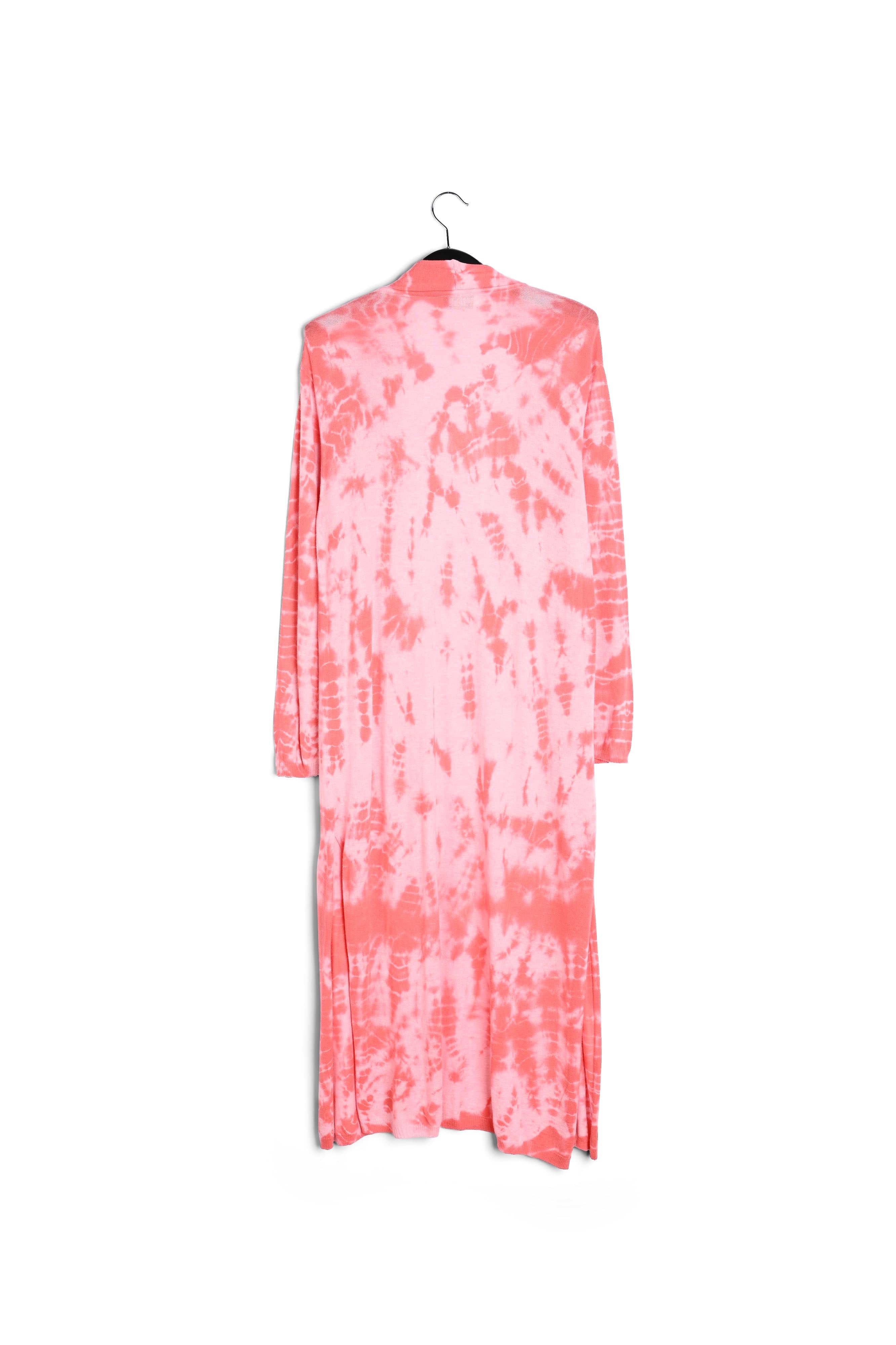 Long cardigan tie-dye rose et rouge RE—SSENTIEL | Essentiel second hand