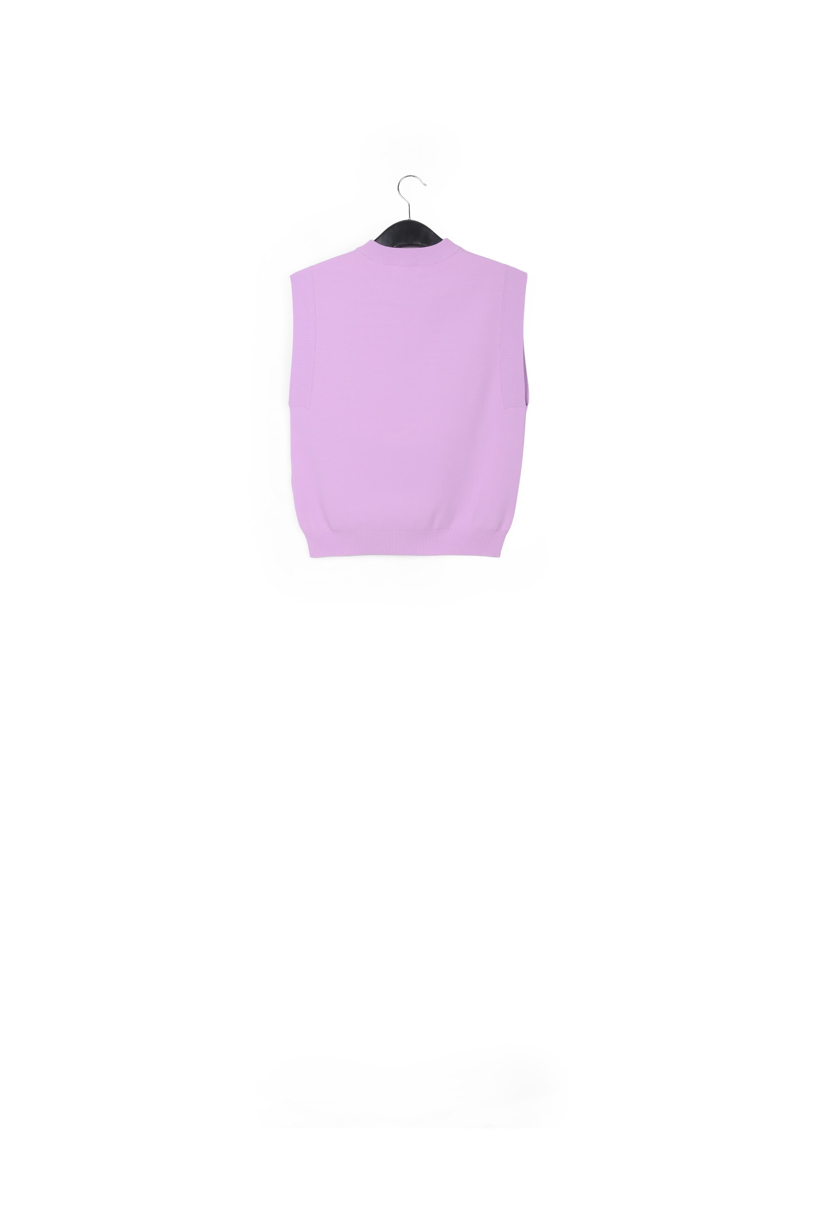 Lilac sleeveless knitted top RE—SSENTIEL | Essentiel second hand