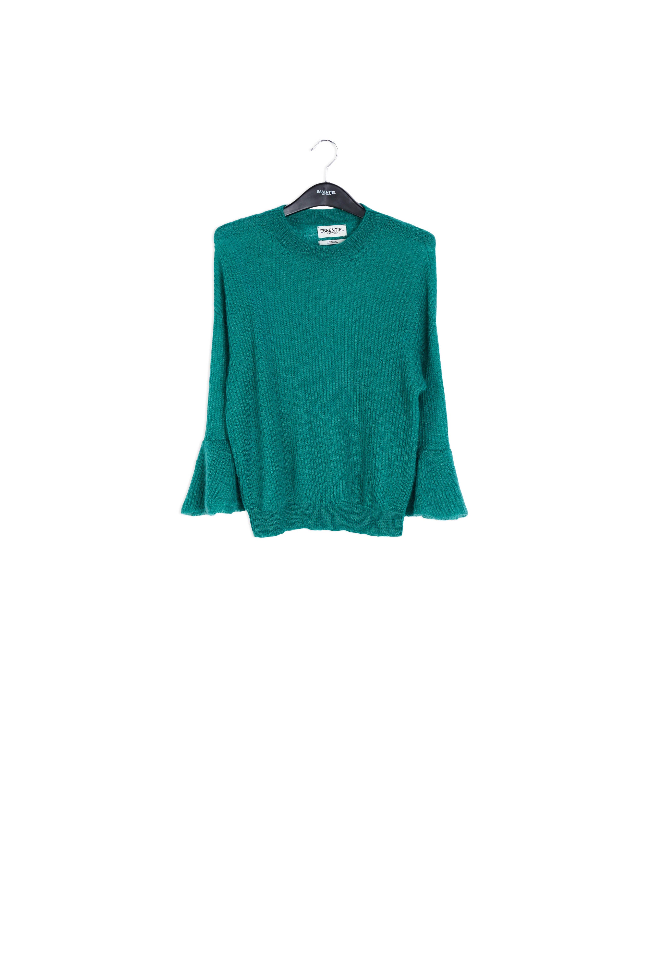 Pull vert à manches volantées RE—SSENTIEL | Essentiel second hand
