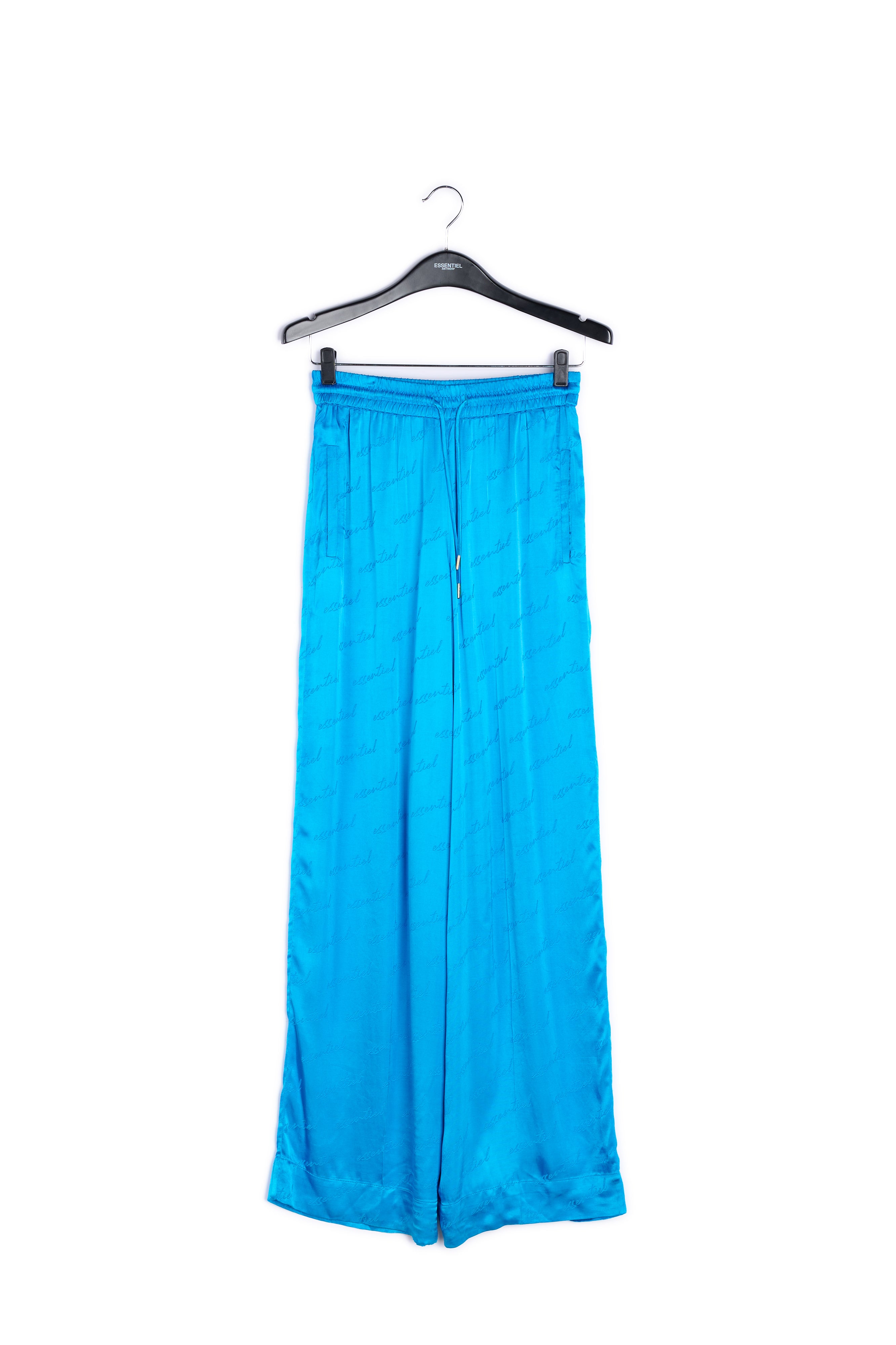 Blue faux leather baggy-fit pants RE—SSENTIEL | Essentiel second hand