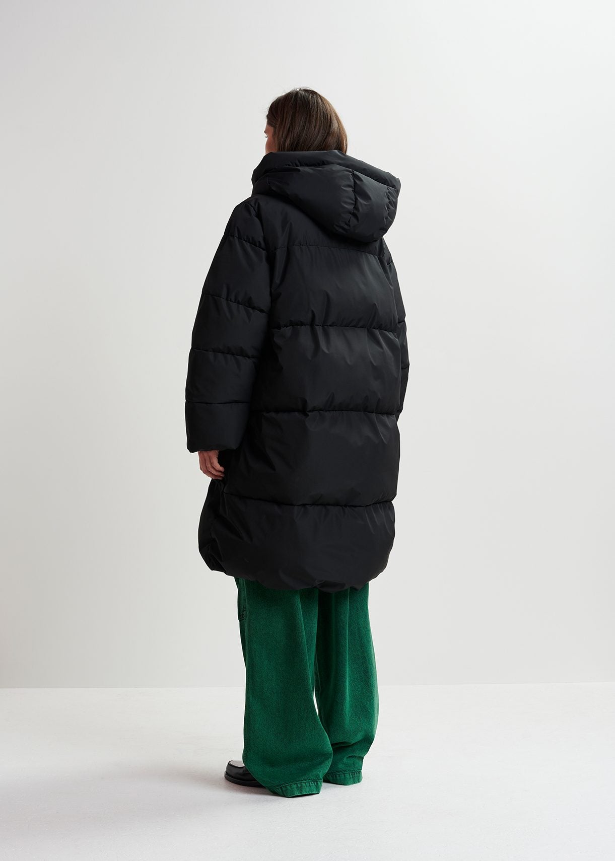 Black hooded puffer coat RE—SSENTIEL | Essentiel second hand
